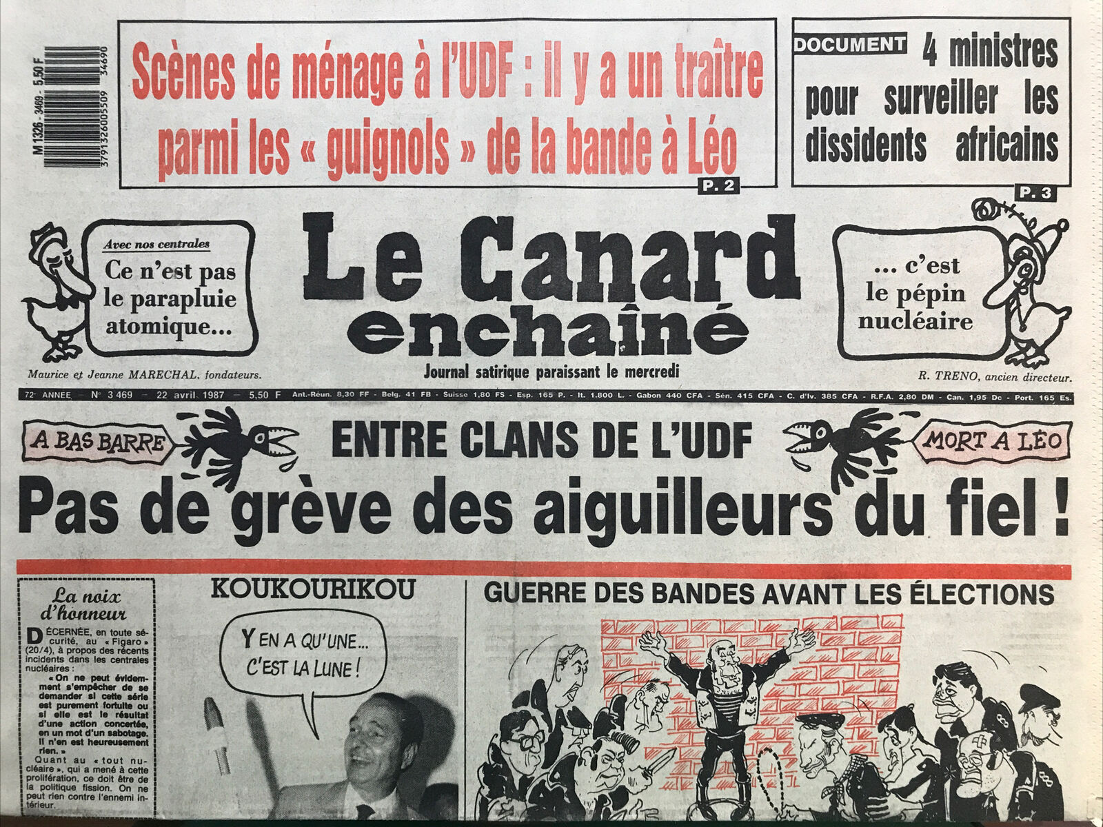 Couac ! | Acheter un Canard | Vente d'Anciens Journaux du Canard Enchaîné. Des Journaux Satiriques de Collection, Historiques & Authentiques de 1916 à 2004 ! | 3469