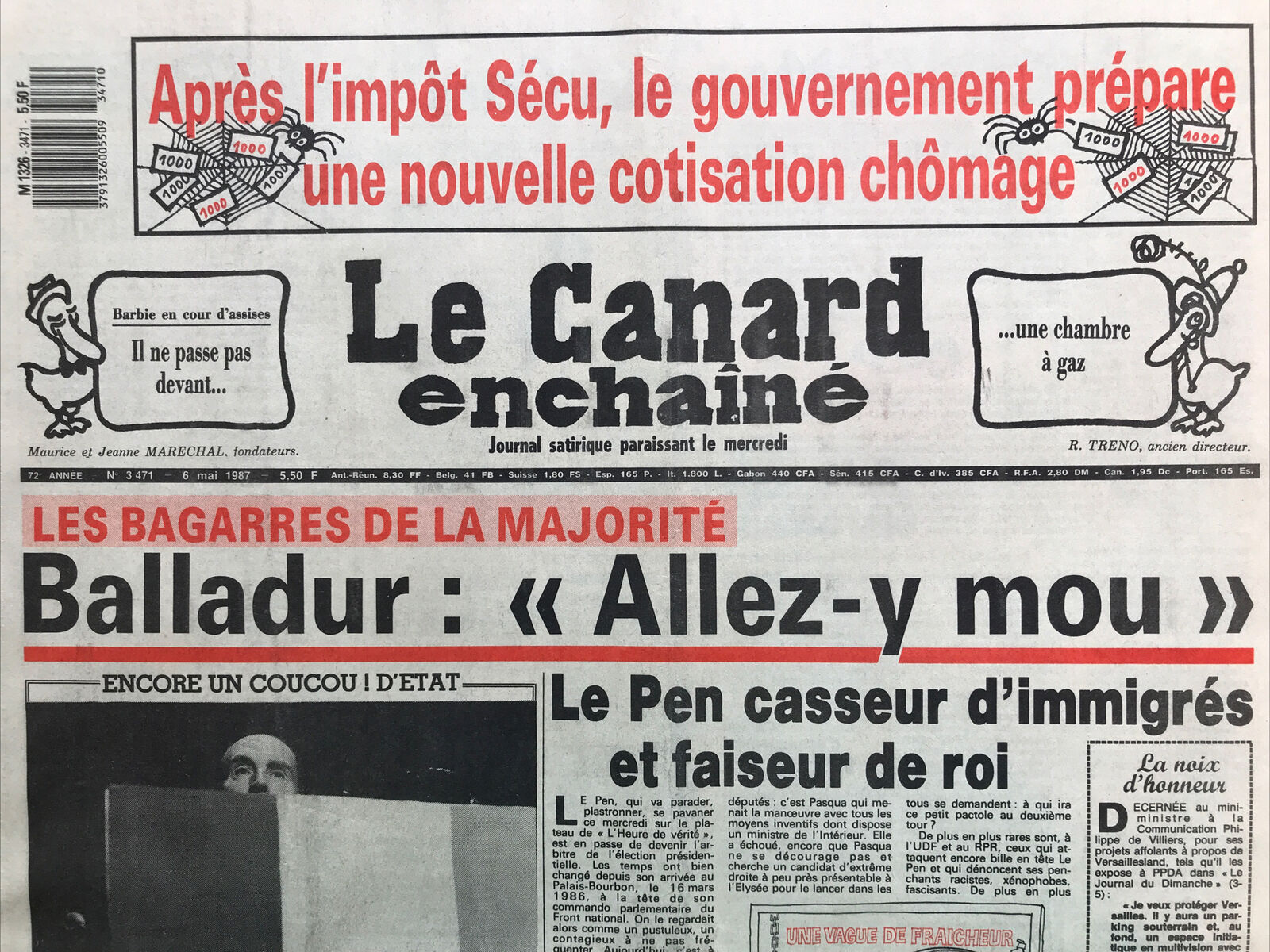 Couac ! | Acheter un Canard | Vente d'Anciens Journaux du Canard Enchaîné. Des Journaux Satiriques de Collection, Historiques & Authentiques de 1916 à 2004 ! | 3471