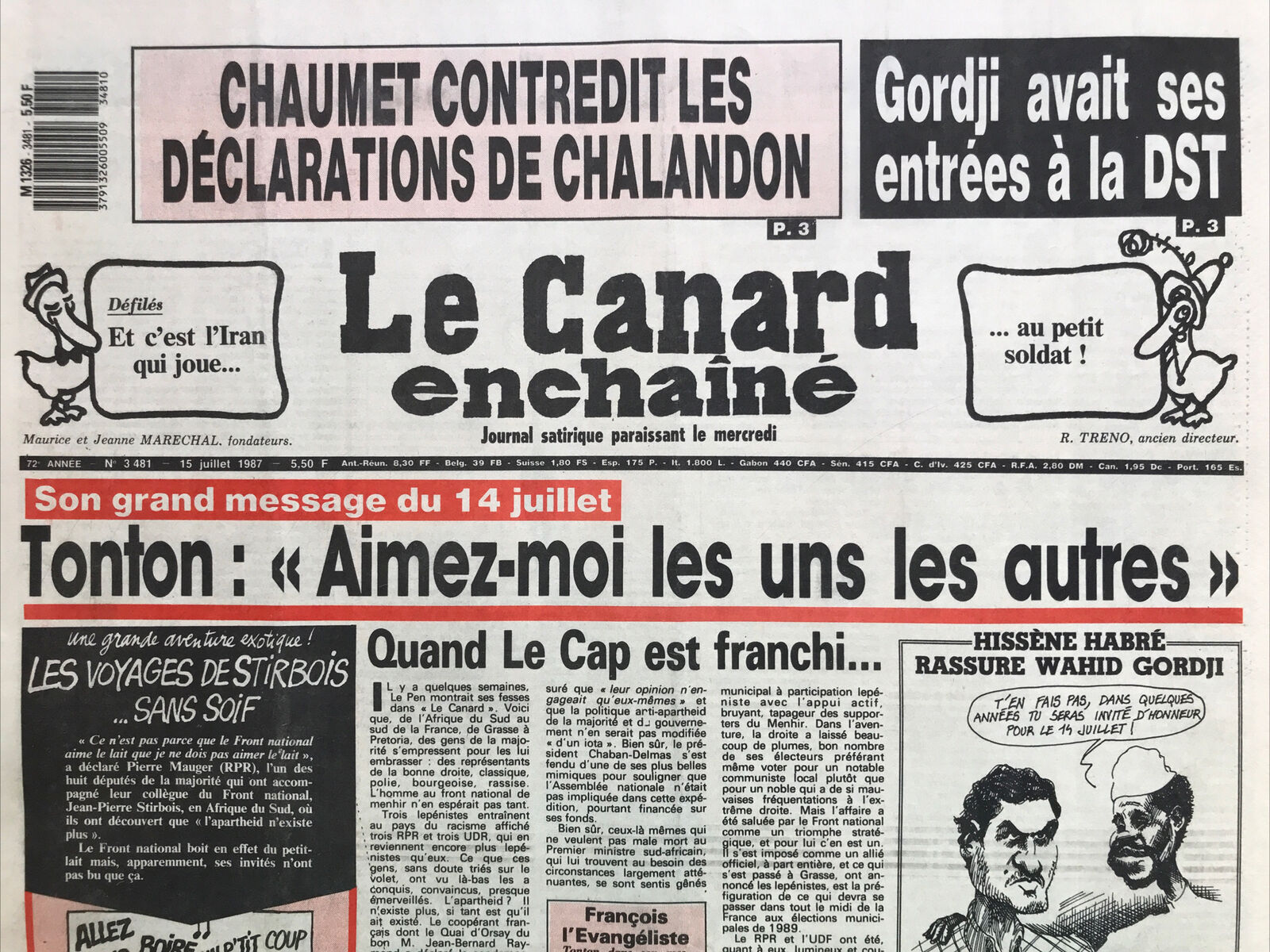 Couac ! | Acheter un Canard | Vente d'Anciens Journaux du Canard Enchaîné. Des Journaux Satiriques de Collection, Historiques & Authentiques de 1916 à 2004 ! | 3481