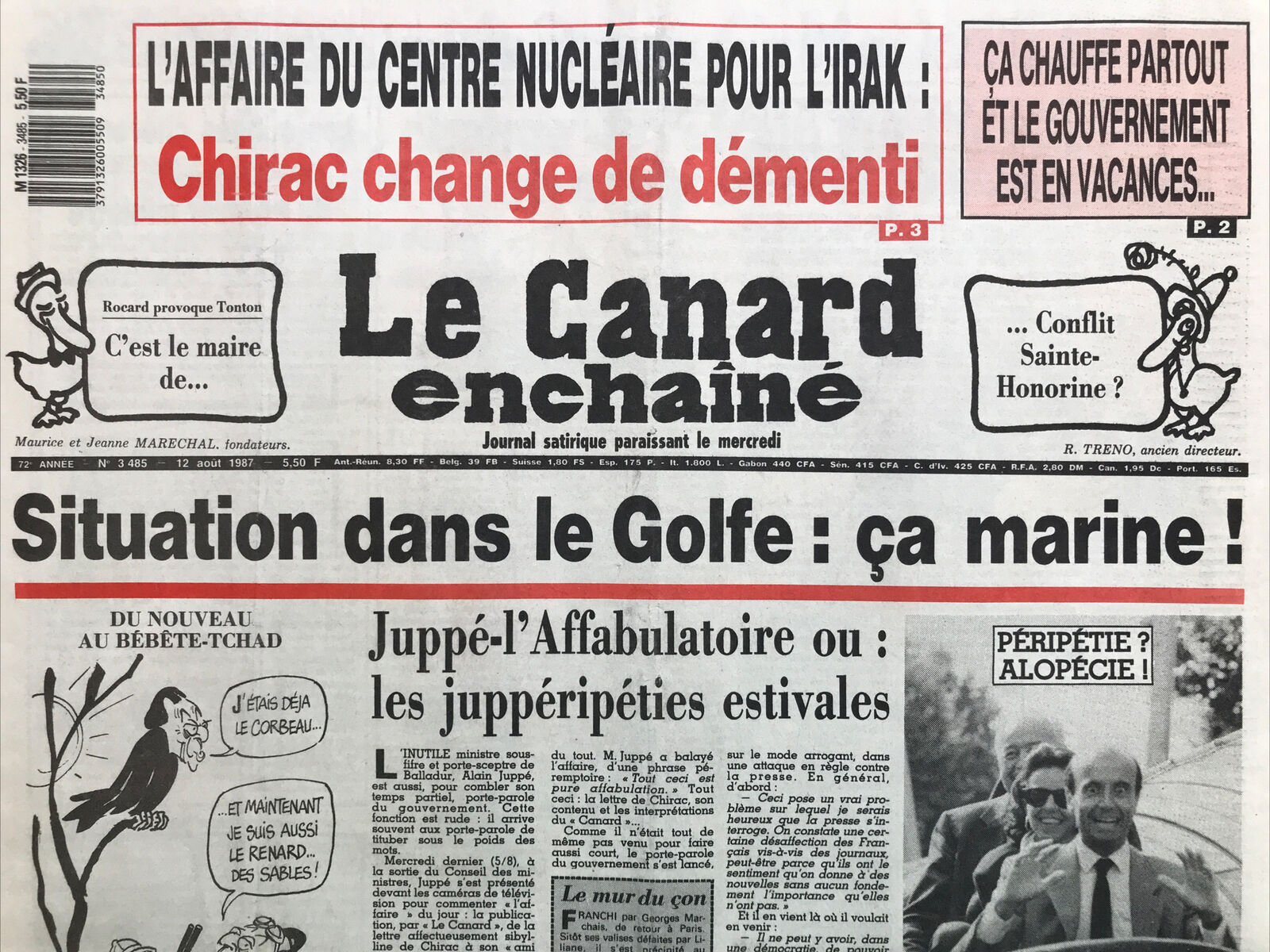 Couac ! | Acheter un Canard | Vente d'Anciens Journaux du Canard Enchaîné. Des Journaux Satiriques de Collection, Historiques & Authentiques de 1916 à 2004 ! | 3485