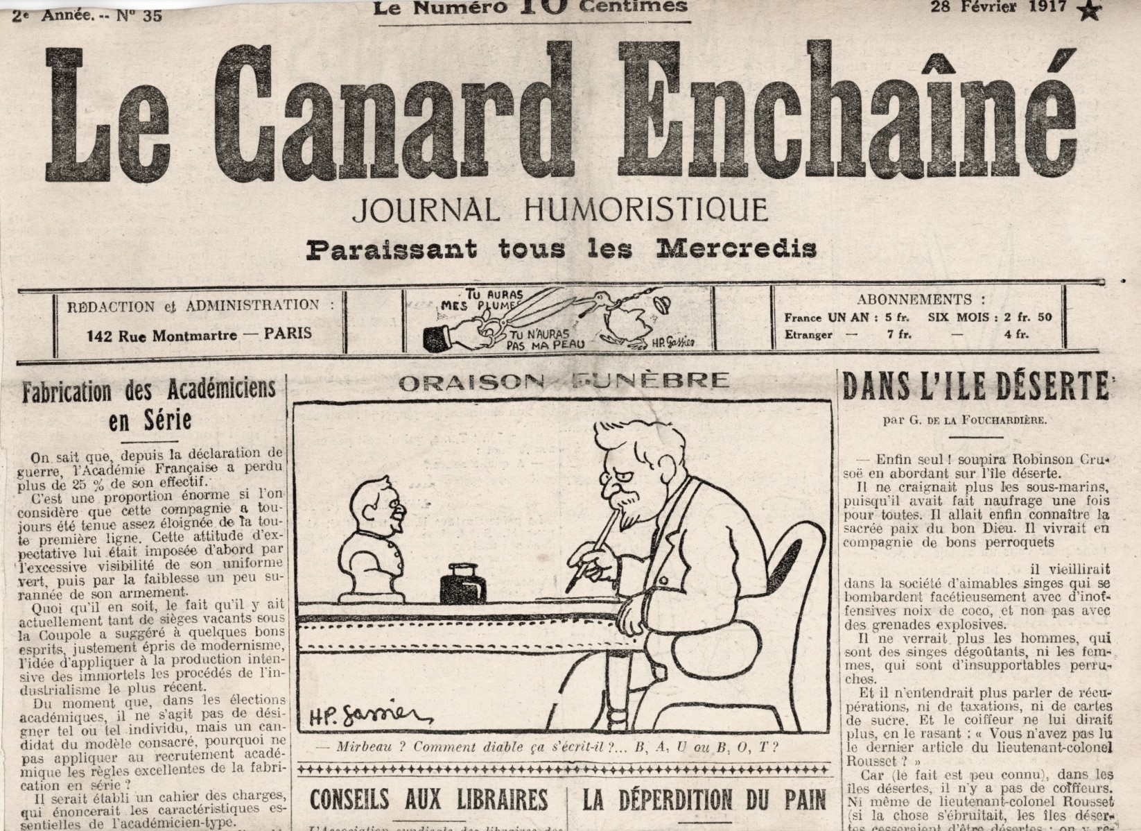 Couac ! | Acheter un Canard | Vente d'Anciens Journaux du Canard Enchaîné. Des Journaux Satiriques de Collection, Historiques & Authentiques de 1916 à 2004 ! | 35 4