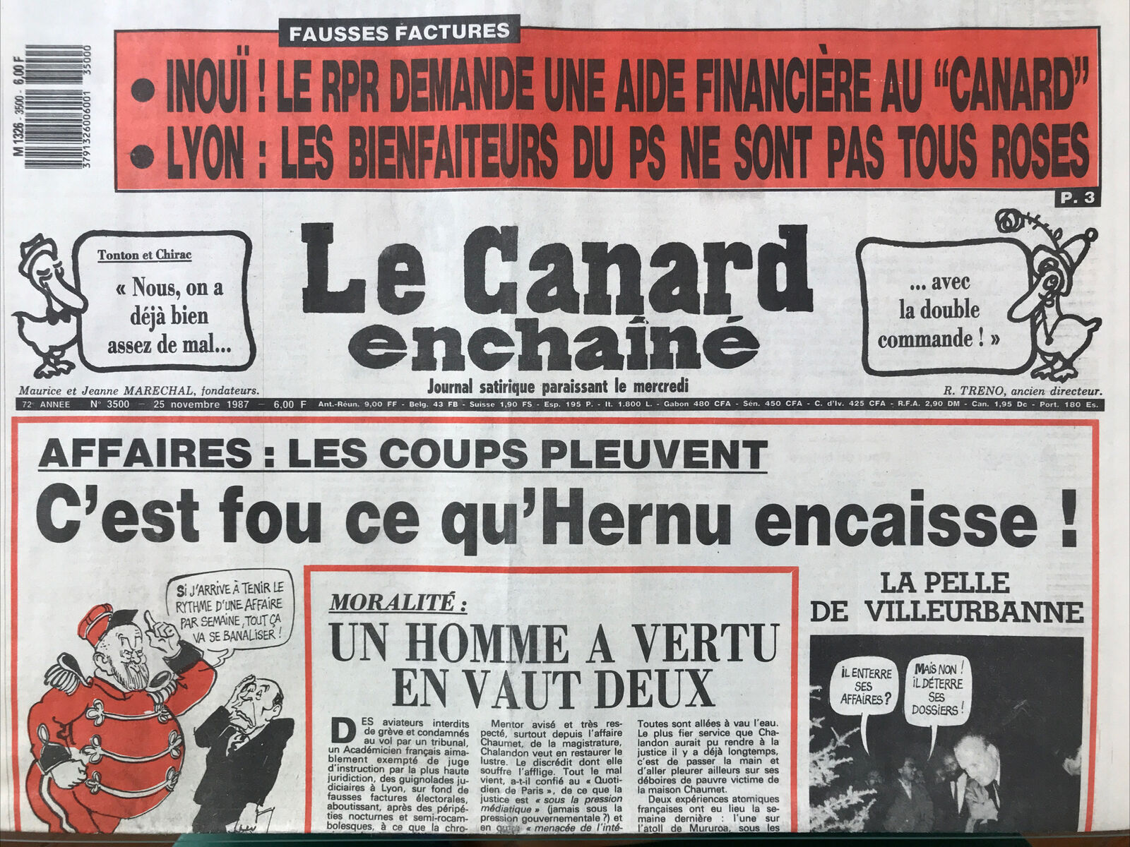 Couac ! | Acheter un Canard | Vente d'Anciens Journaux du Canard Enchaîné. Des Journaux Satiriques de Collection, Historiques & Authentiques de 1916 à 2004 ! | 3500