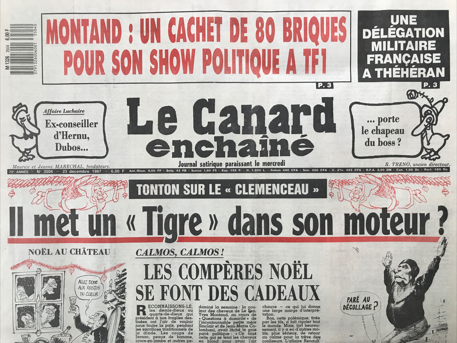 Couac ! | Acheter un Canard | Vente d'Anciens Journaux du Canard Enchaîné. Des Journaux Satiriques de Collection, Historiques & Authentiques de 1916 à 2004 ! | 3504