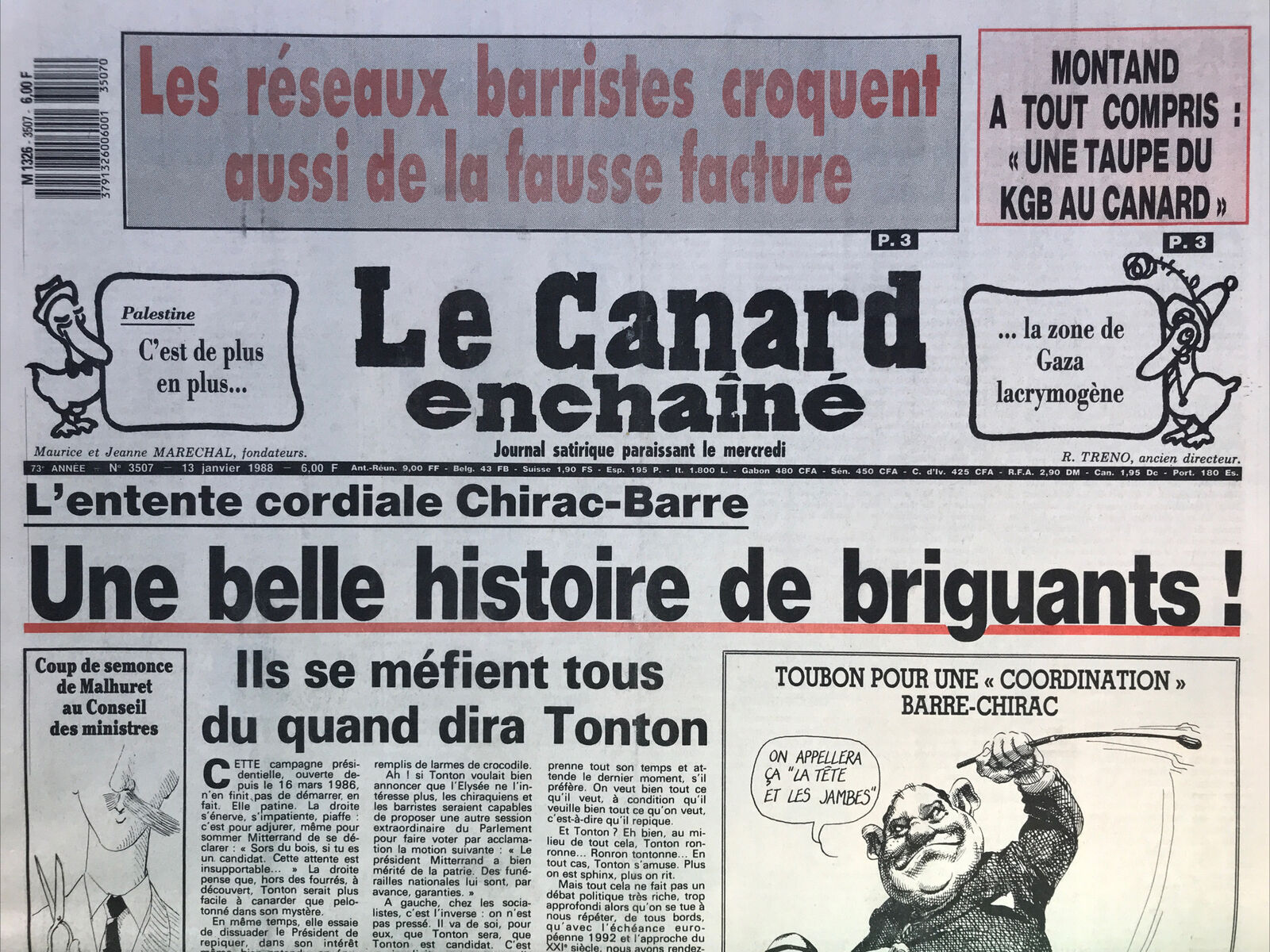 Couac ! | Acheter un Canard | Vente d'Anciens Journaux du Canard Enchaîné. Des Journaux Satiriques de Collection, Historiques & Authentiques de 1916 à 2004 ! | 3507