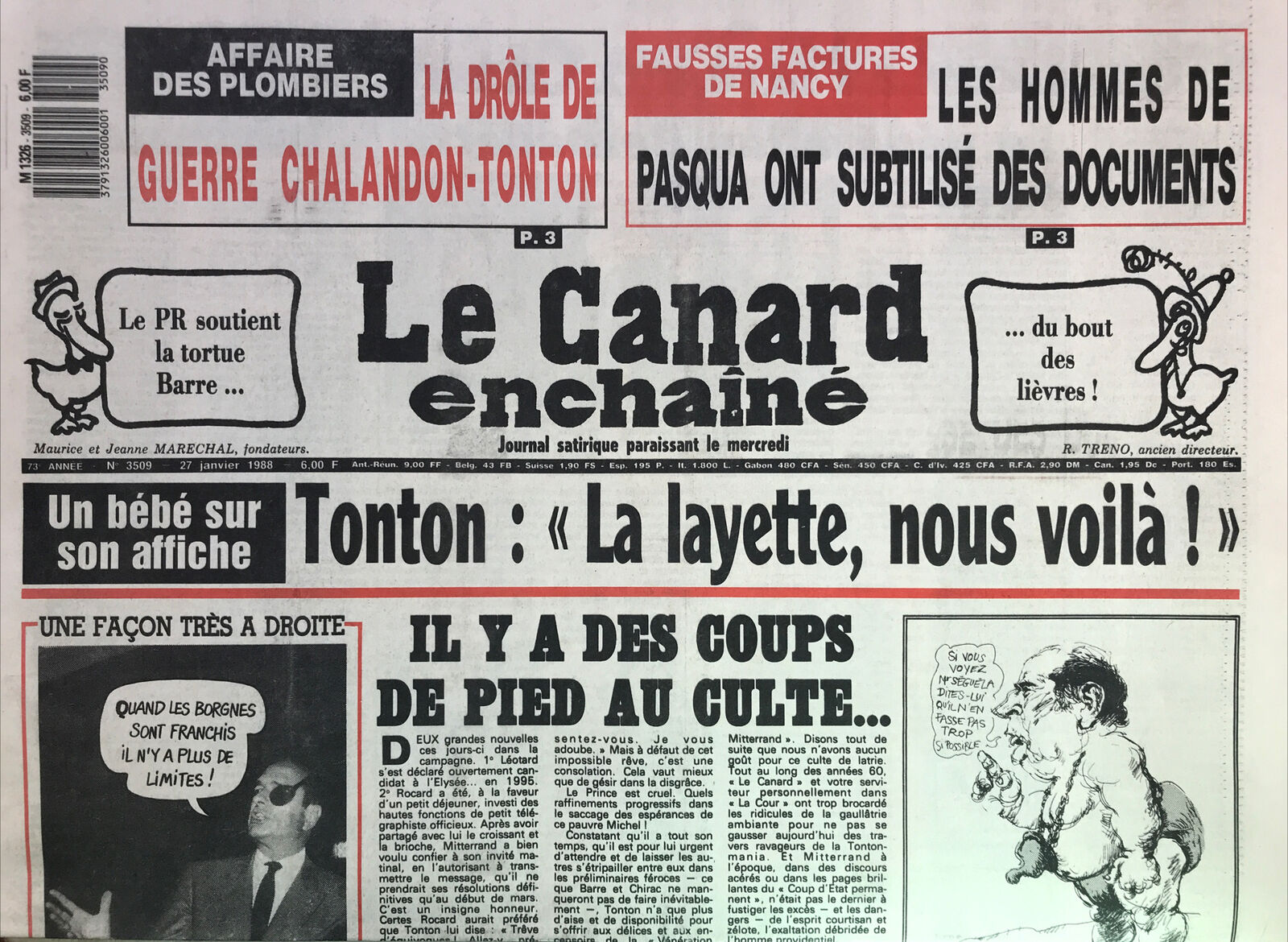 Couac ! | Acheter un Canard | Vente d'Anciens Journaux du Canard Enchaîné. Des Journaux Satiriques de Collection, Historiques & Authentiques de 1916 à 2004 ! | 3509