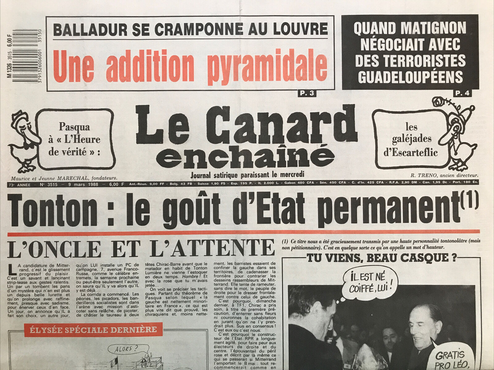 Couac ! | Acheter un Canard | Vente d'Anciens Journaux du Canard Enchaîné. Des Journaux Satiriques de Collection, Historiques & Authentiques de 1916 à 2004 ! | 3515