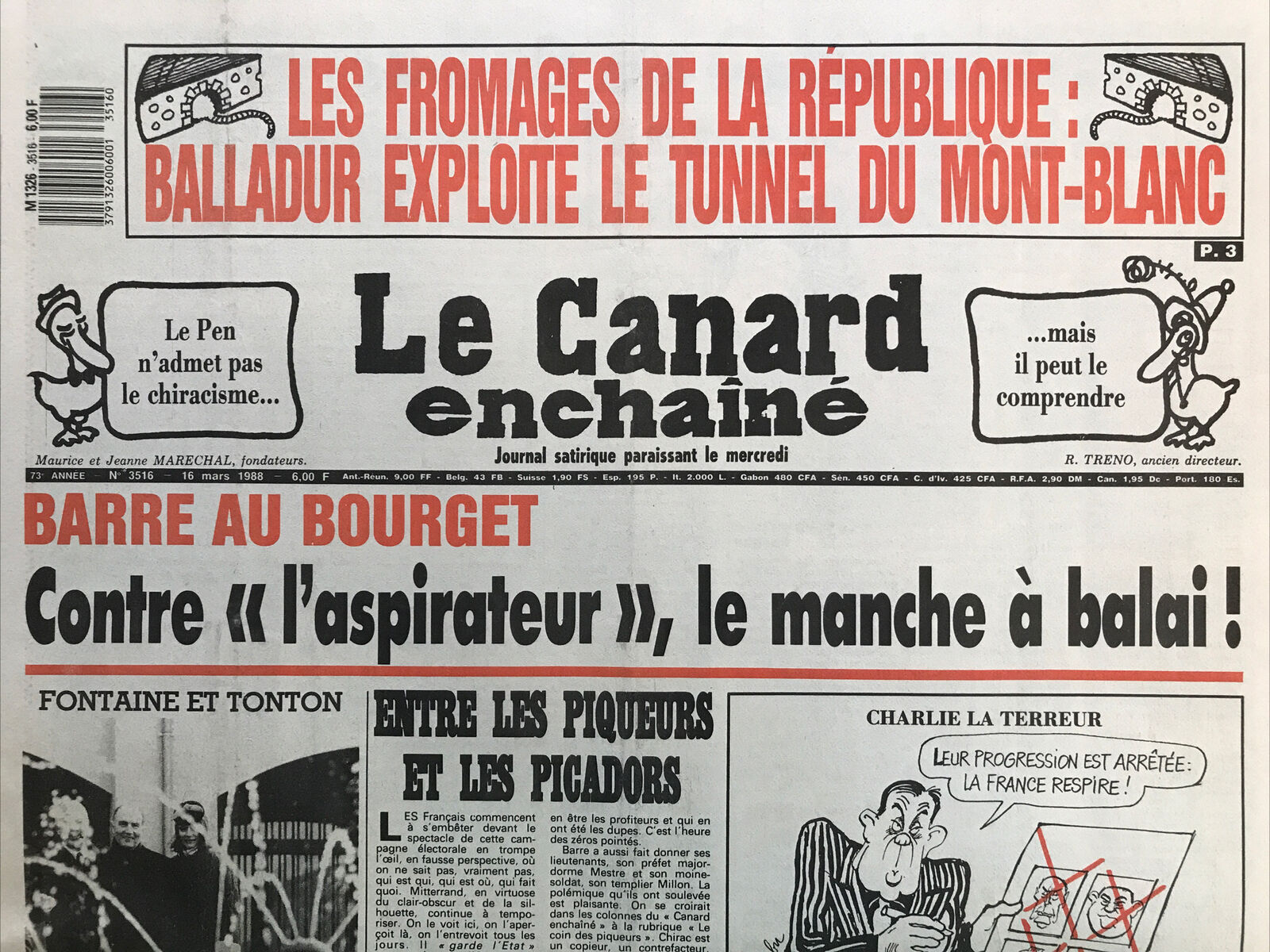 Couac ! | Acheter un Canard | Vente d'Anciens Journaux du Canard Enchaîné. Des Journaux Satiriques de Collection, Historiques & Authentiques de 1916 à 2004 ! | 3516