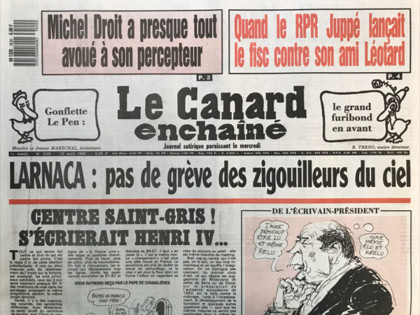 Couac ! | N° 3520 du Canard Enchaîné - 13 Avril 1988 | Nos Exemplaires du Canard Enchaîné sont archivés dans de bonnes conditions de conservation (obscurité, hygrométrie maitrisée et faible température), ce qui s'avère indispensable pour des journaux anciens. | 3520