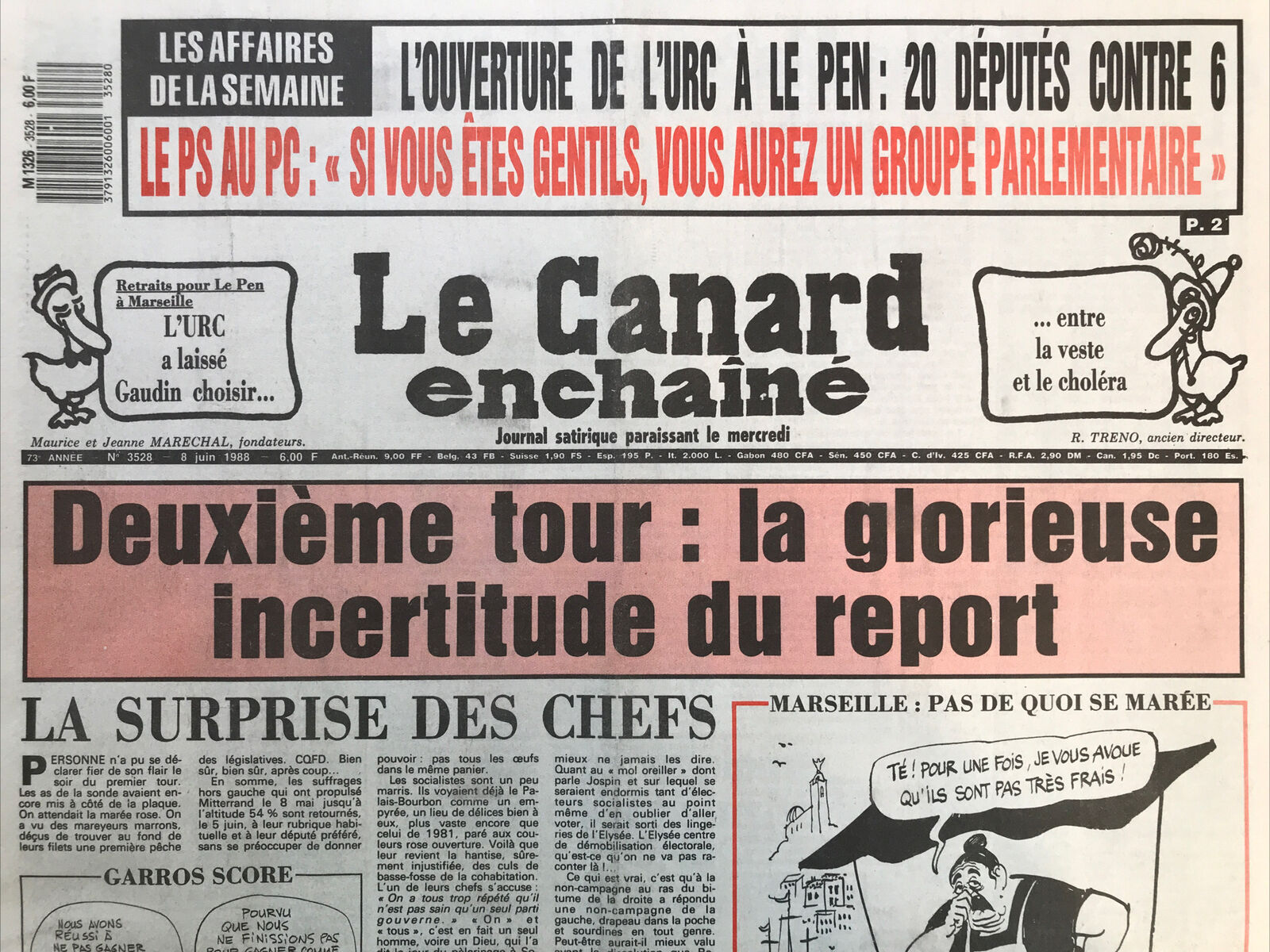 Couac ! | Acheter un Canard | Vente d'Anciens Journaux du Canard Enchaîné. Des Journaux Satiriques de Collection, Historiques & Authentiques de 1916 à 2004 ! | 3528