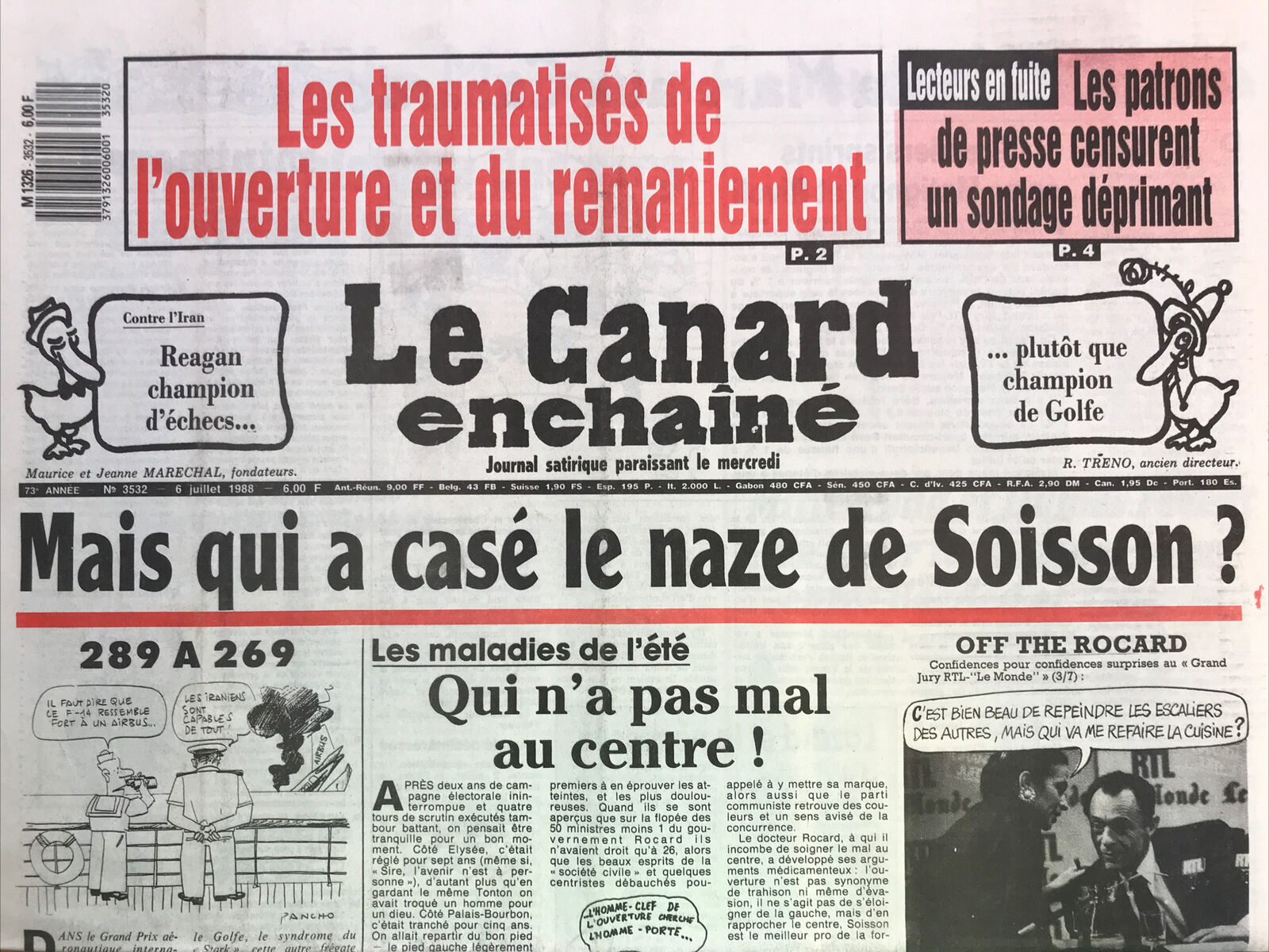 Couac ! | Acheter un Canard | Vente d'Anciens Journaux du Canard Enchaîné. Des Journaux Satiriques de Collection, Historiques & Authentiques de 1916 à 2004 ! | 3532