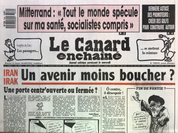 Couac ! | N° 3534 du Canard Enchaîné - 20 Juillet 1988 | Nos Exemplaires du Canard Enchaîné sont archivés dans de bonnes conditions de conservation (obscurité, hygrométrie maitrisée et faible température), ce qui s'avère indispensable pour des journaux anciens. | 3534