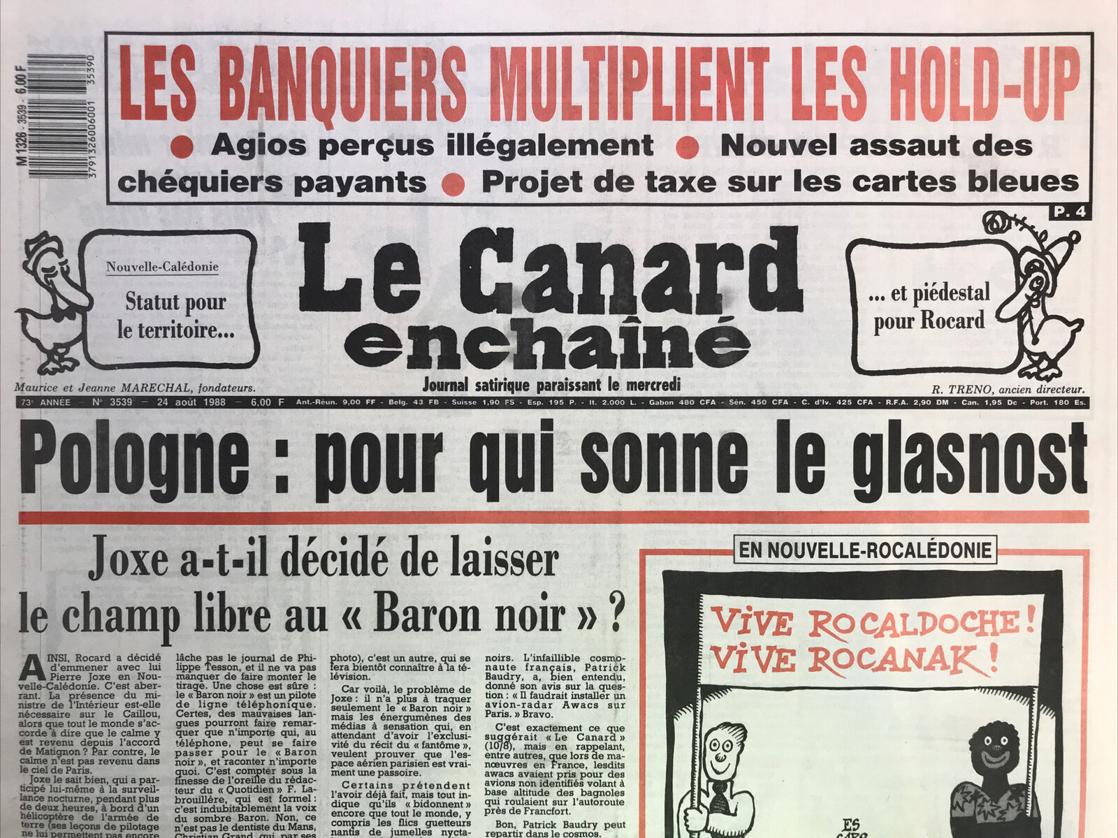 Couac ! | Acheter un Canard | Vente d'Anciens Journaux du Canard Enchaîné. Des Journaux Satiriques de Collection, Historiques & Authentiques de 1916 à 2004 ! | 3539