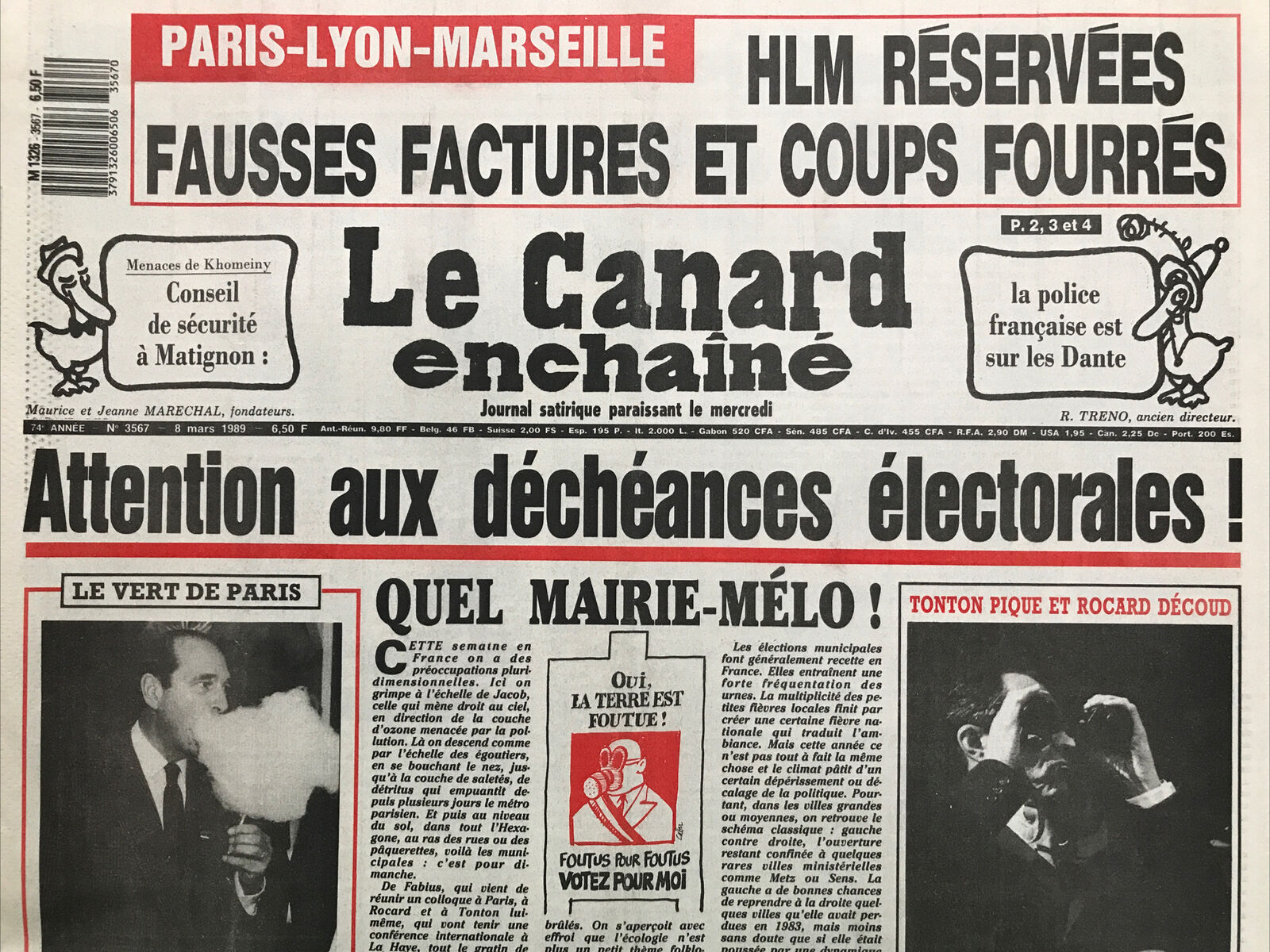 Couac ! | Acheter un Canard | Vente d'Anciens Journaux du Canard Enchaîné. Des Journaux Satiriques de Collection, Historiques & Authentiques de 1916 à 2004 ! | 3567