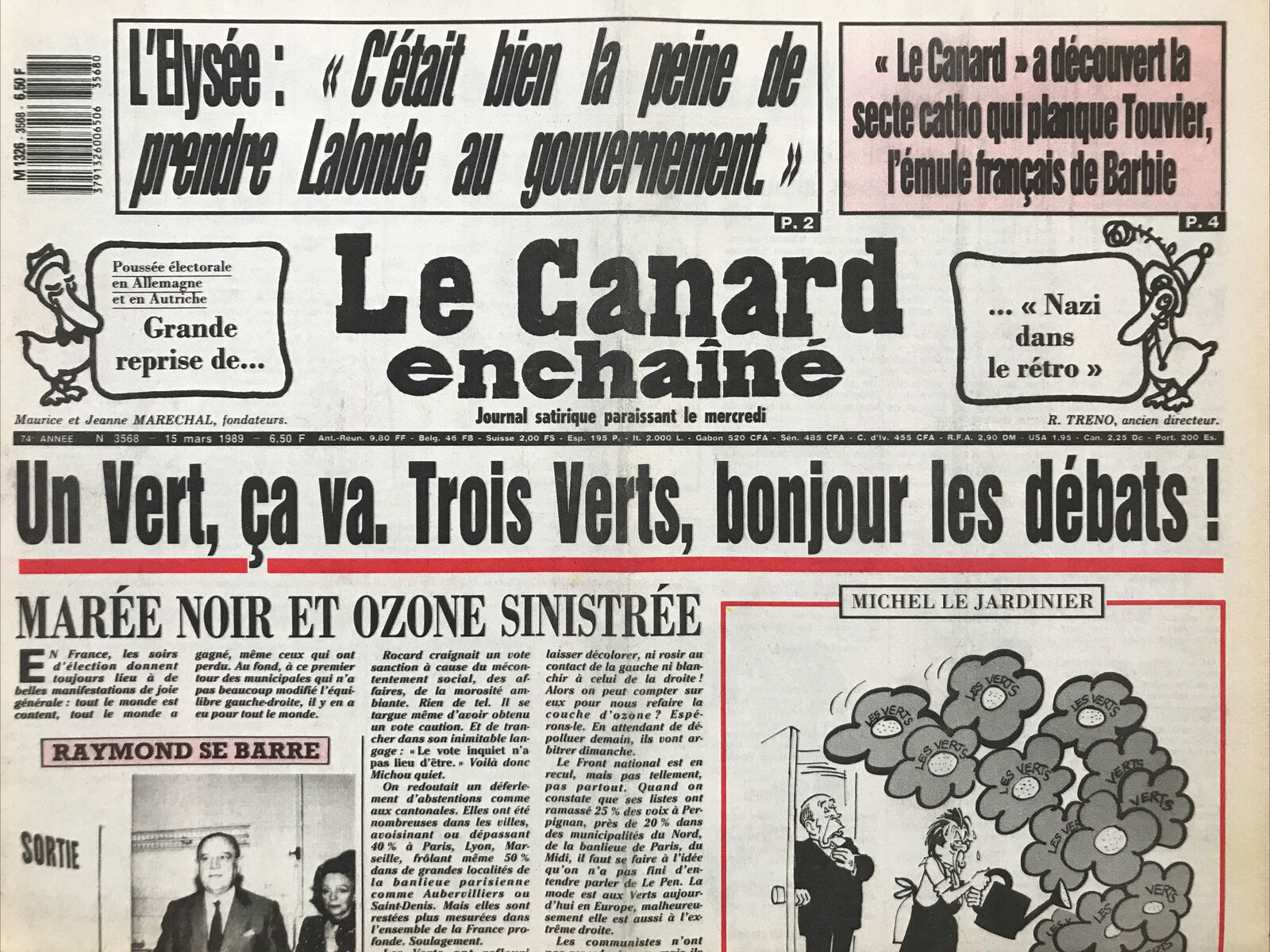 Couac ! | Acheter un Canard | Vente d'Anciens Journaux du Canard Enchaîné. Des Journaux Satiriques de Collection, Historiques & Authentiques de 1916 à 2004 ! | 3568