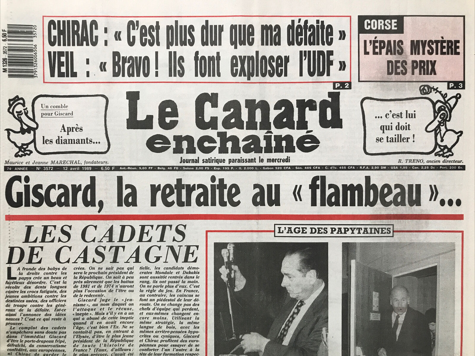 Couac ! | Acheter un Canard | Vente d'Anciens Journaux du Canard Enchaîné. Des Journaux Satiriques de Collection, Historiques & Authentiques de 1916 à 2004 ! | 3572