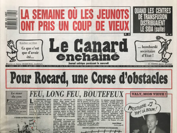 Couac ! | N° 3573 du Canard Enchaîné - 19 Avril 1989 | Nos Exemplaires du Canard Enchaîné sont archivés dans de bonnes conditions de conservation (obscurité, hygrométrie maitrisée et faible température), ce qui s'avère indispensable pour des journaux anciens. | 3573