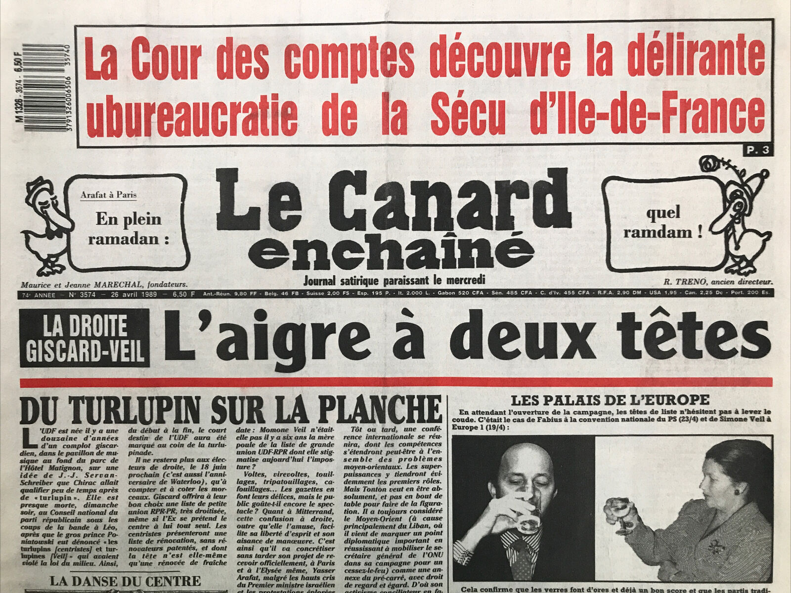 Couac ! | Acheter un Canard | Vente d'Anciens Journaux du Canard Enchaîné. Des Journaux Satiriques de Collection, Historiques & Authentiques de 1916 à 2004 ! | 3574