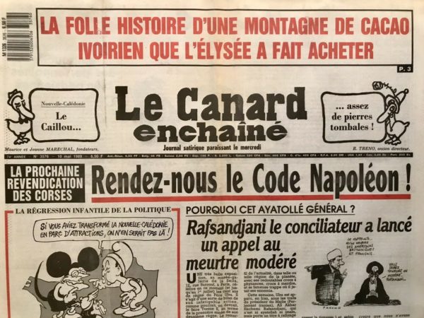 Couac ! | N° 3576 du Canard Enchaîné - 10 Mai 1989 | Nos Exemplaires du Canard Enchaîné sont archivés dans de bonnes conditions de conservation (obscurité, hygrométrie maitrisée et faible température), ce qui s'avère indispensable pour des journaux anciens. | 3576