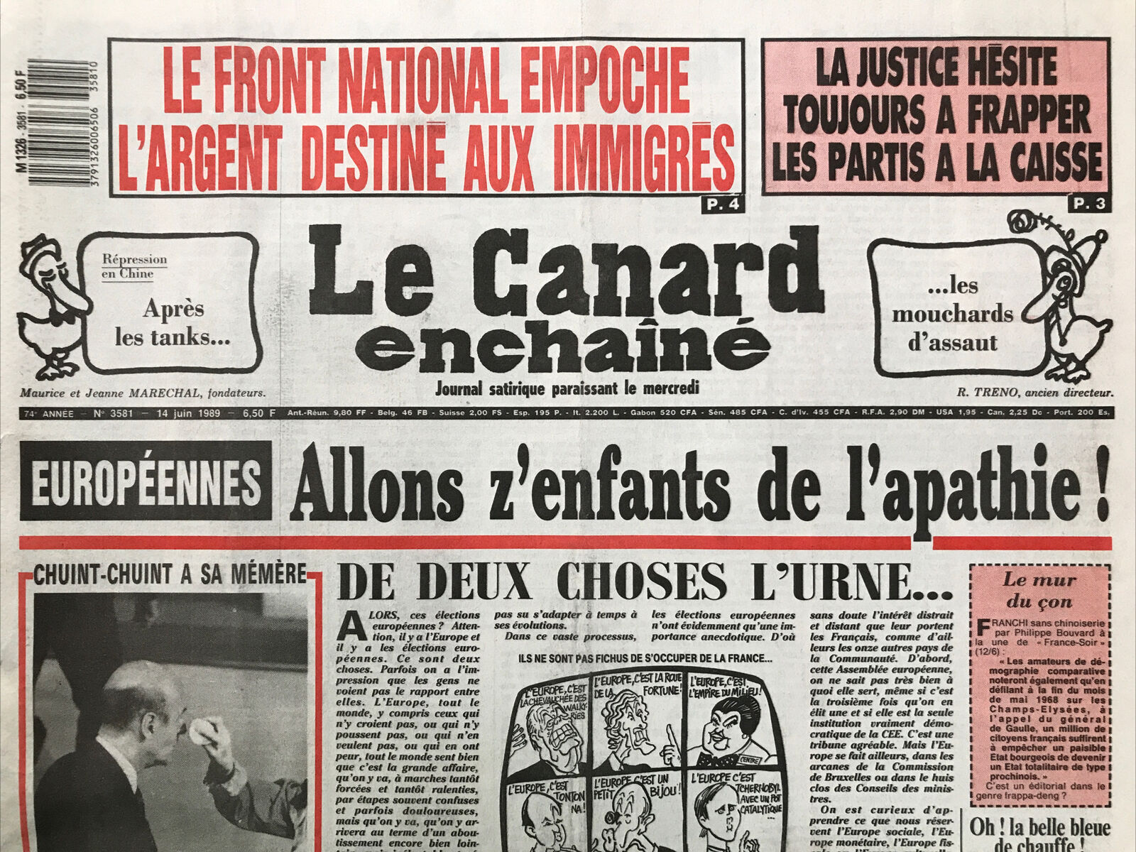 Couac ! | Acheter un Canard | Vente d'Anciens Journaux du Canard Enchaîné. Des Journaux Satiriques de Collection, Historiques & Authentiques de 1916 à 2004 ! | 3581