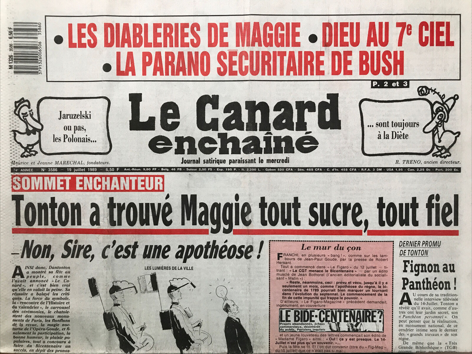 Couac ! | Acheter un Canard | Vente d'Anciens Journaux du Canard Enchaîné. Des Journaux Satiriques de Collection, Historiques & Authentiques de 1916 à 2004 ! | 3586