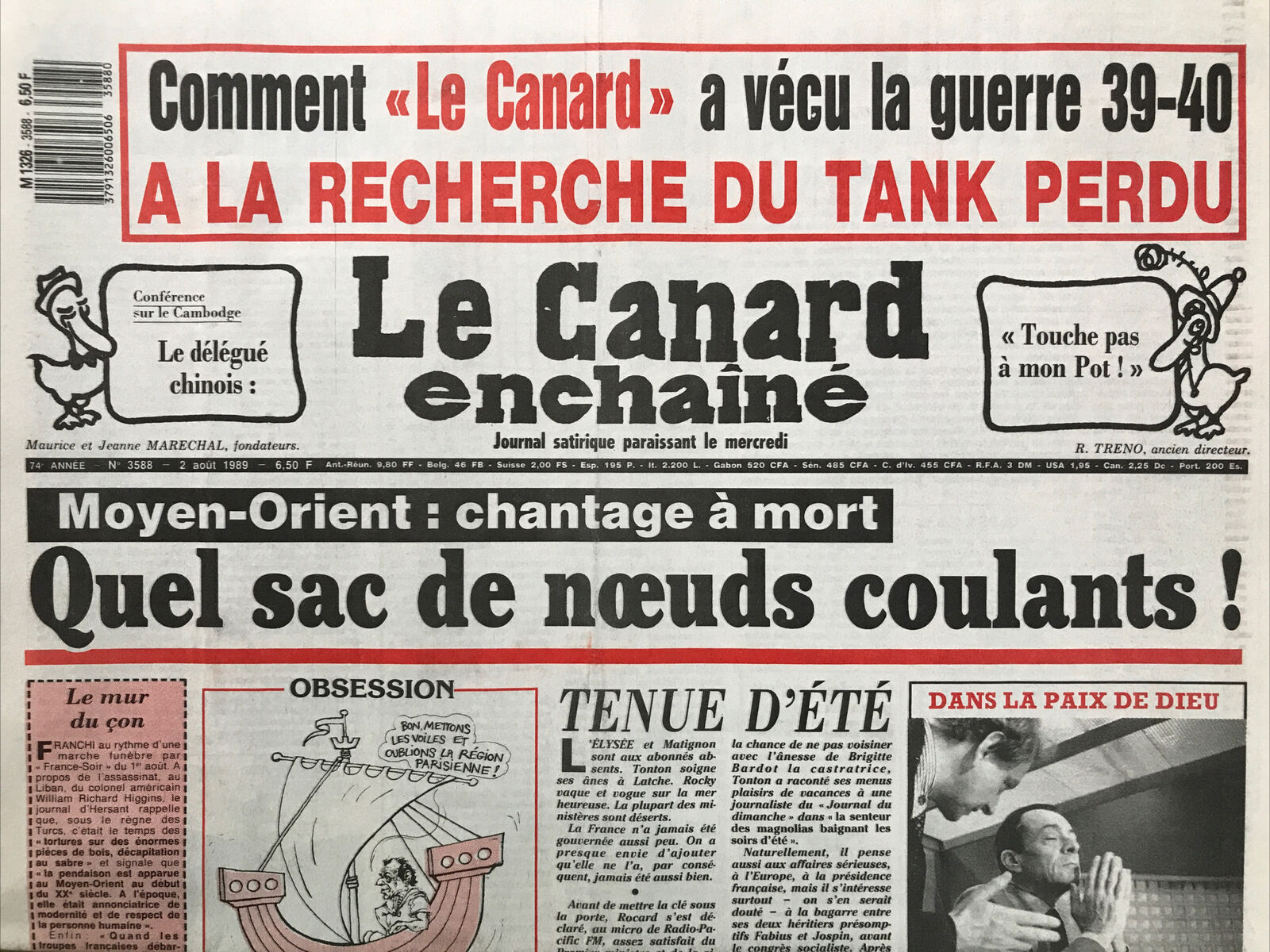 Couac ! | Acheter un Canard | Vente d'Anciens Journaux du Canard Enchaîné. Des Journaux Satiriques de Collection, Historiques & Authentiques de 1916 à 2004 ! | 3588