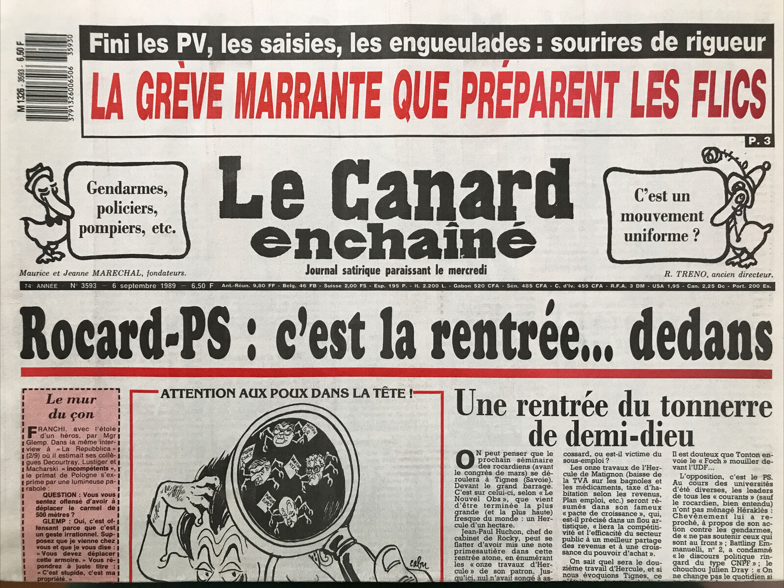 Couac ! | Acheter un Canard | Vente d'Anciens Journaux du Canard Enchaîné. Des Journaux Satiriques de Collection, Historiques & Authentiques de 1916 à 2004 ! | 3593