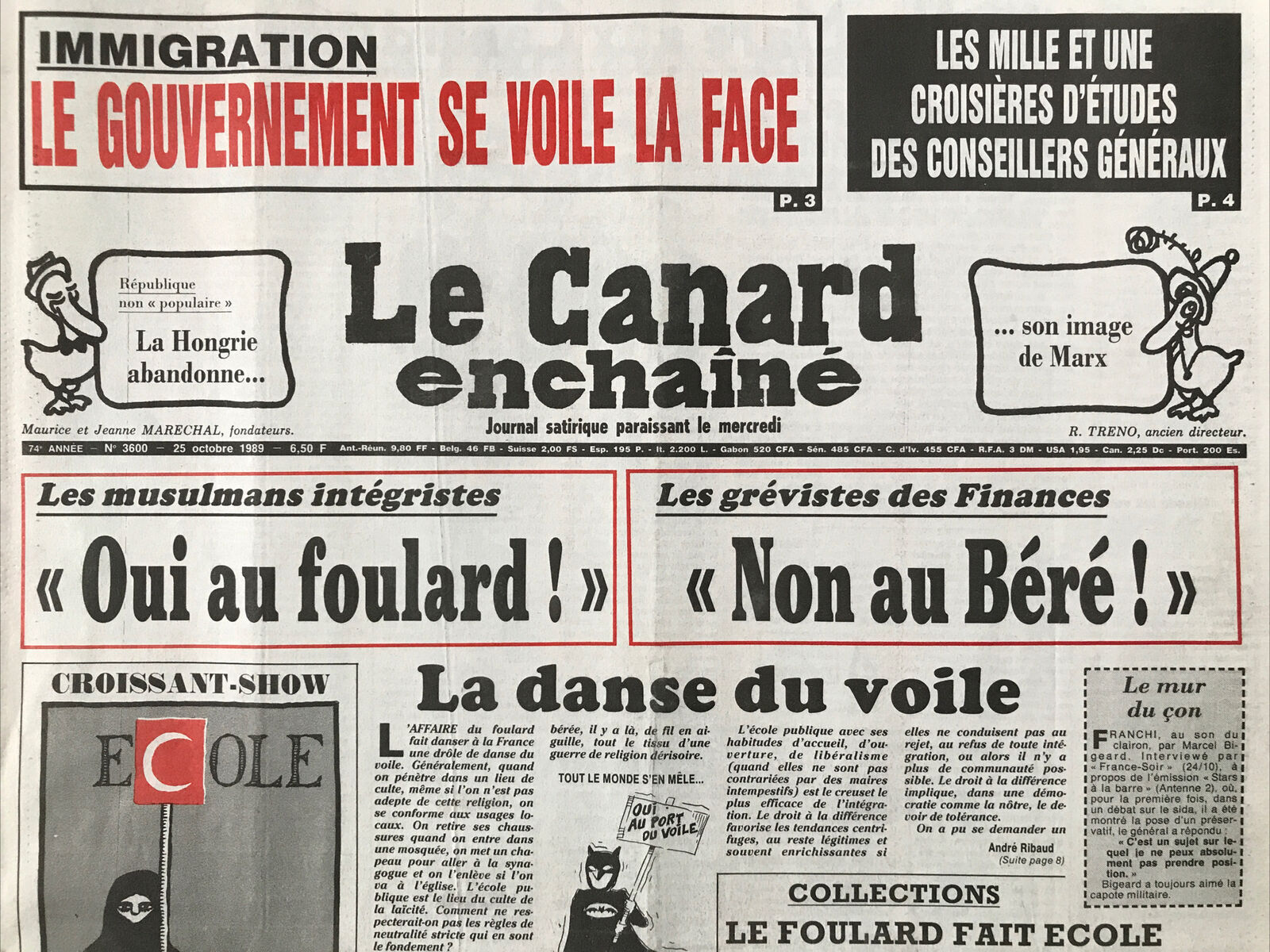 Couac ! | Acheter un Canard | Vente d'Anciens Journaux du Canard Enchaîné. Des Journaux Satiriques de Collection, Historiques & Authentiques de 1916 à 2004 ! | 3600