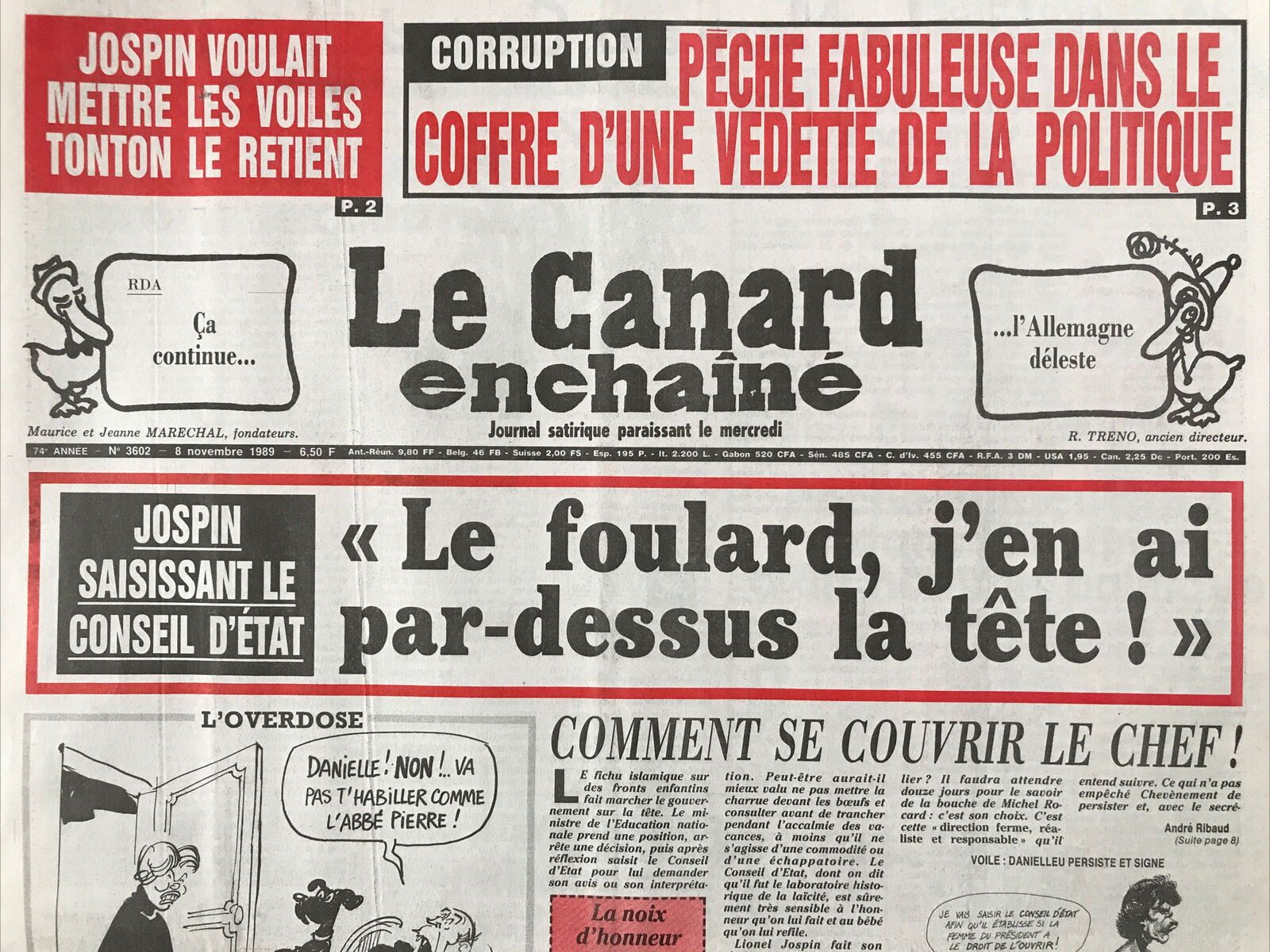 Couac ! | Acheter un Canard | Vente d'Anciens Journaux du Canard Enchaîné. Des Journaux Satiriques de Collection, Historiques & Authentiques de 1916 à 2004 ! | 3602