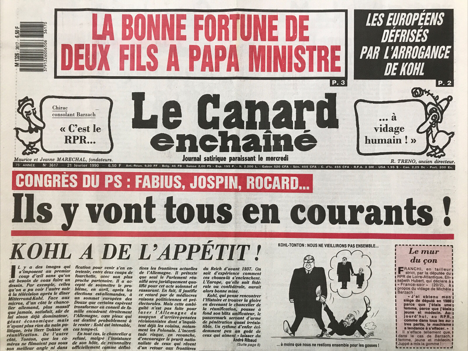 Couac ! | Acheter un Canard | Vente d'Anciens Journaux du Canard Enchaîné. Des Journaux Satiriques de Collection, Historiques & Authentiques de 1916 à 2004 ! | 3617