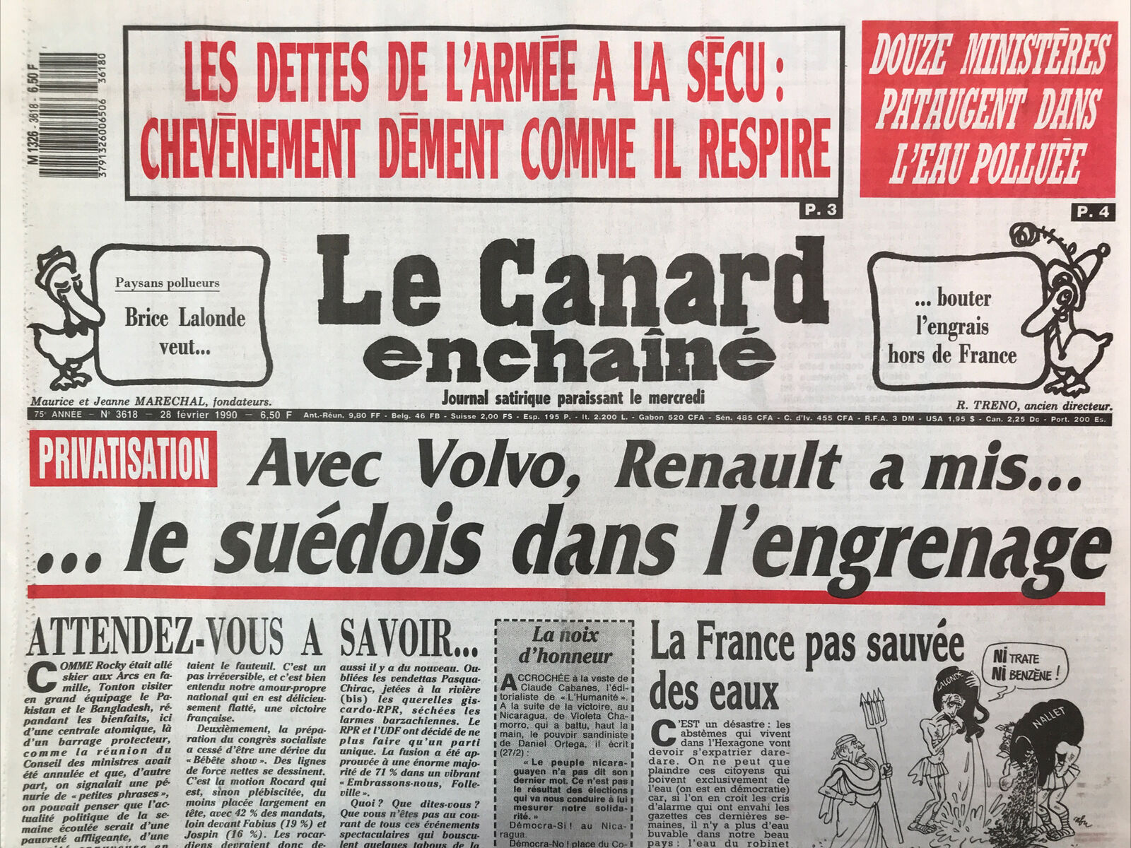 Couac ! | Acheter un Canard | Vente d'Anciens Journaux du Canard Enchaîné. Des Journaux Satiriques de Collection, Historiques & Authentiques de 1916 à 2004 ! | 3618