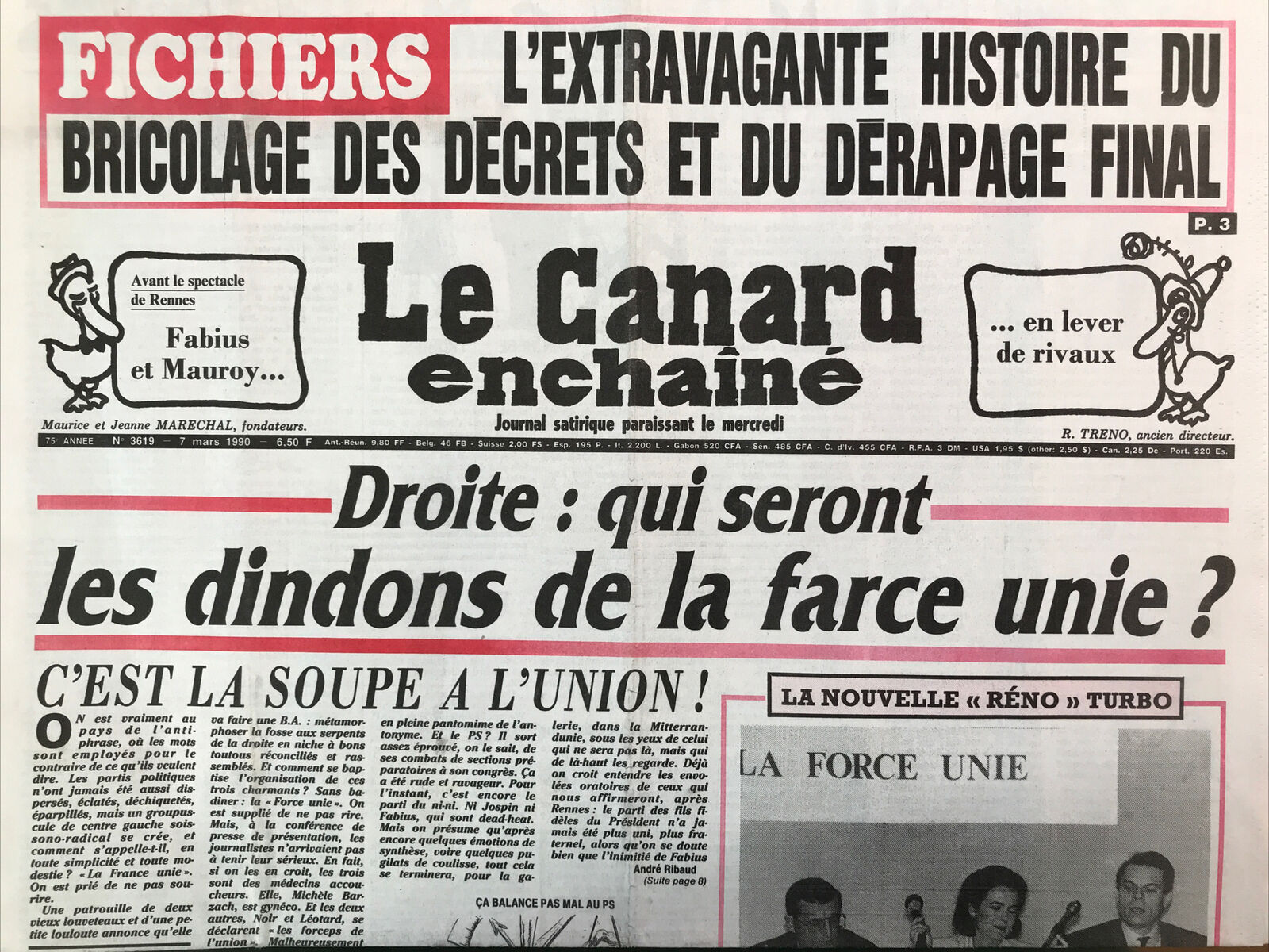 Couac ! | Acheter un Canard | Vente d'Anciens Journaux du Canard Enchaîné. Des Journaux Satiriques de Collection, Historiques & Authentiques de 1916 à 2004 ! | 3619