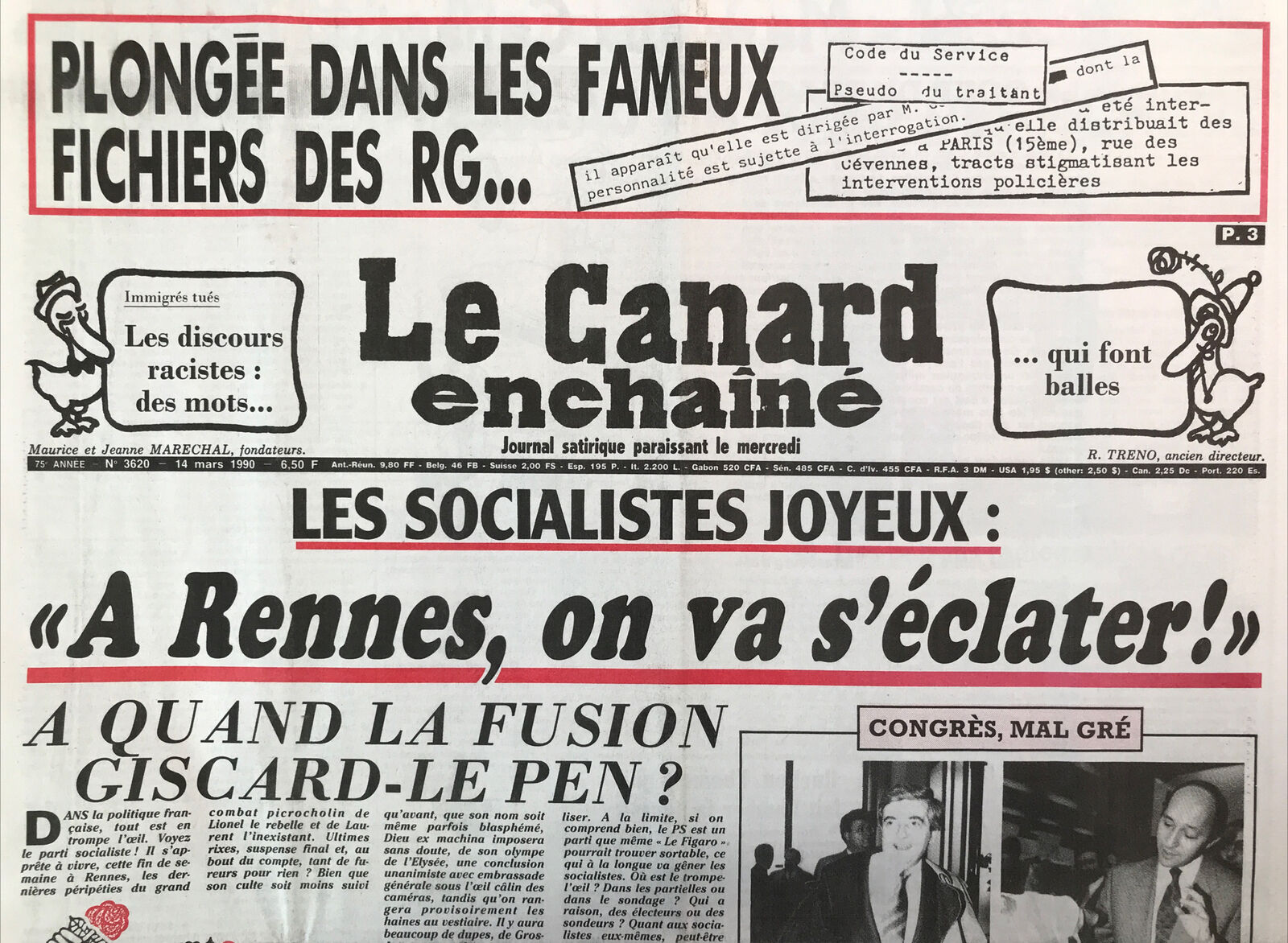 Couac ! | Acheter un Canard | Vente d'Anciens Journaux du Canard Enchaîné. Des Journaux Satiriques de Collection, Historiques & Authentiques de 1916 à 2004 ! | 3620