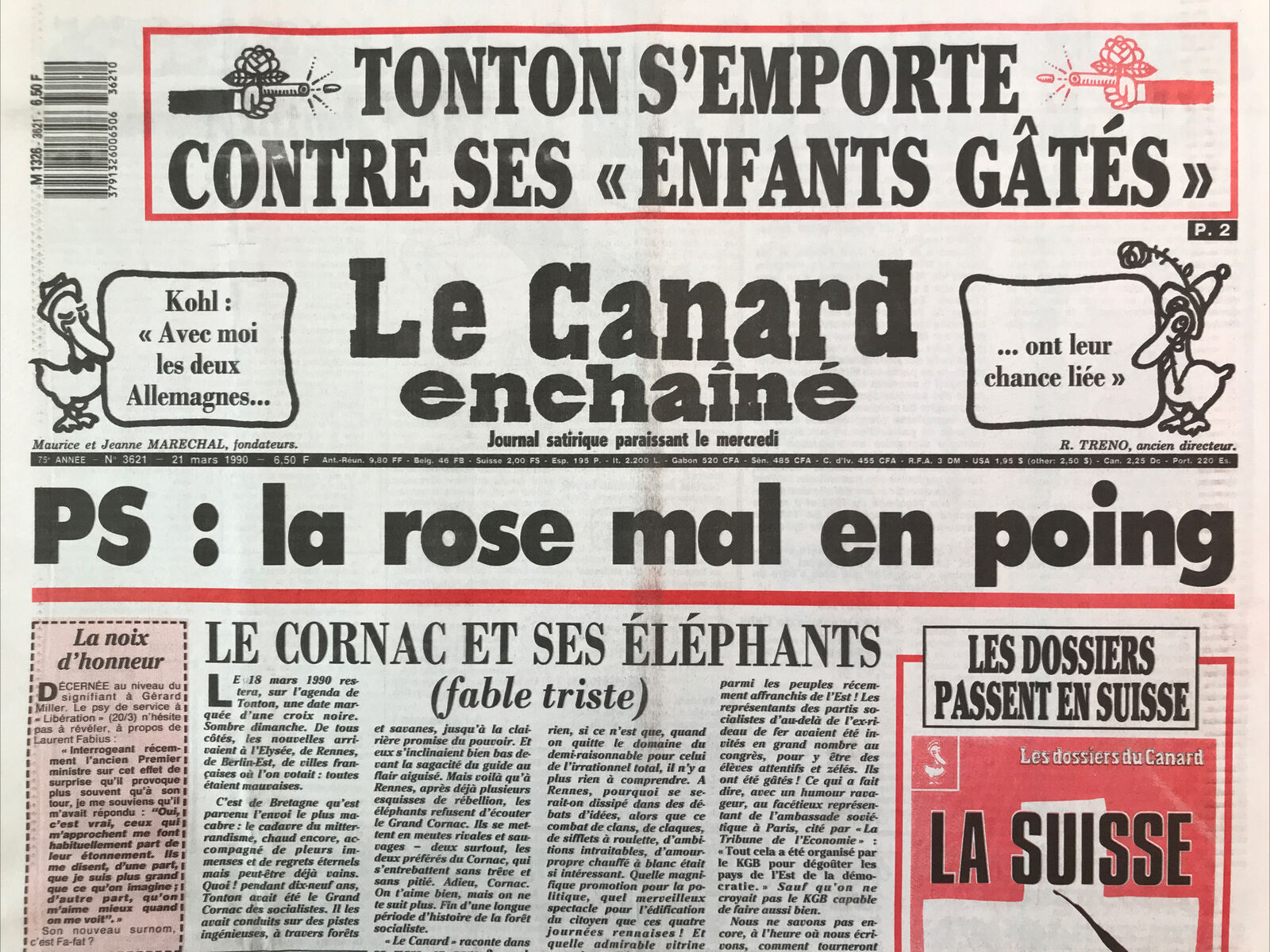 Couac ! | Acheter un Canard | Vente d'Anciens Journaux du Canard Enchaîné. Des Journaux Satiriques de Collection, Historiques & Authentiques de 1916 à 2004 ! | 3621