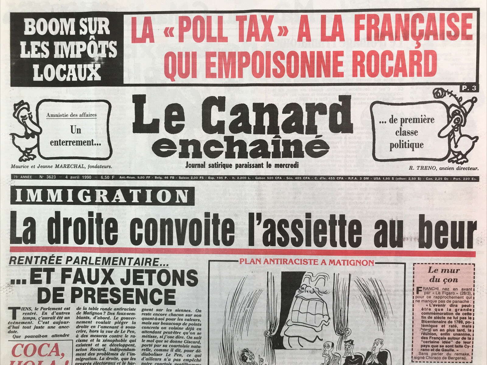 Couac ! | Acheter un Canard | Vente d'Anciens Journaux du Canard Enchaîné. Des Journaux Satiriques de Collection, Historiques & Authentiques de 1916 à 2004 ! | 3623