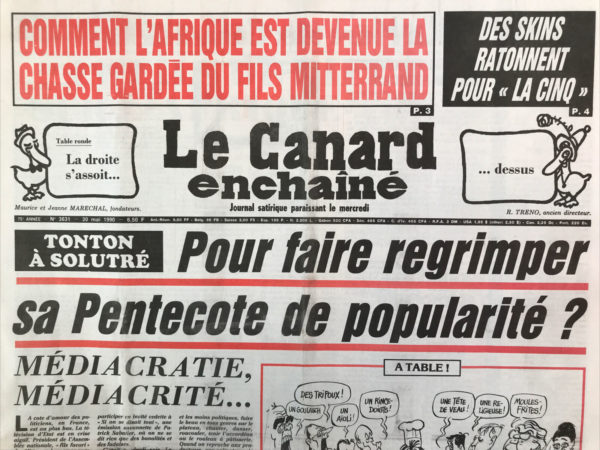 Couac ! | N° 3631 du Canard Enchaîné - 30 Mai 1990 | Nos Exemplaires du Canard Enchaîné sont archivés dans de bonnes conditions de conservation (obscurité, hygrométrie maitrisée et faible température), ce qui s'avère indispensable pour des journaux anciens. | 3631