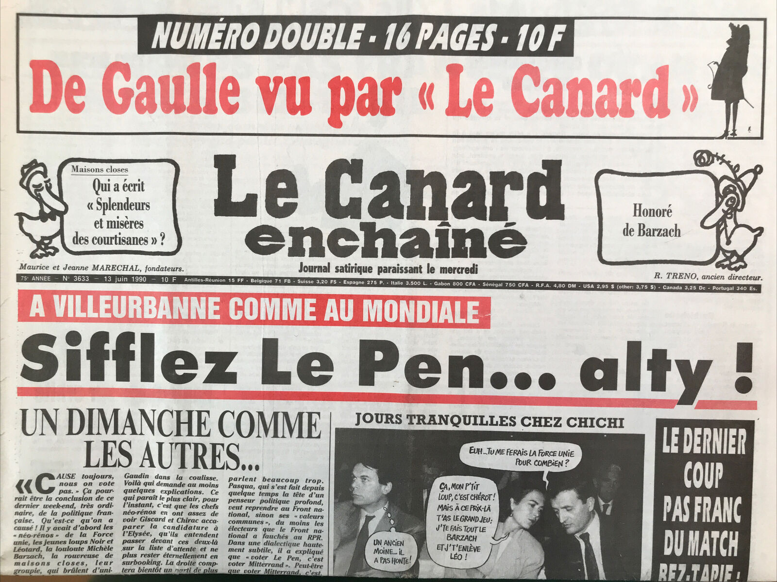 Couac ! | Acheter un Canard | Vente d'Anciens Journaux du Canard Enchaîné. Des Journaux Satiriques de Collection, Historiques & Authentiques de 1916 à 2004 ! | 3633