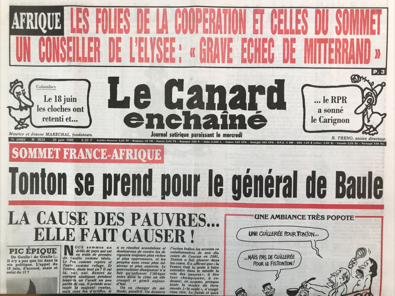 Couac ! | Acheter un Canard | Vente d'Anciens Journaux du Canard Enchaîné. Des Journaux Satiriques de Collection, Historiques & Authentiques de 1916 à 2004 ! | 3634