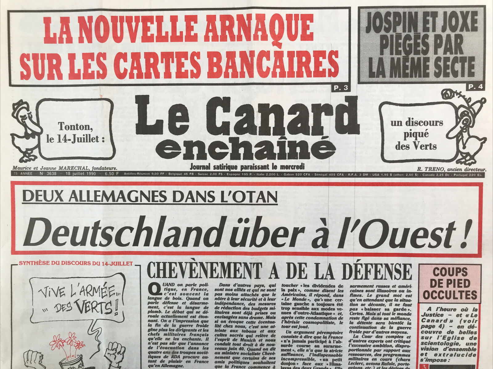 Couac ! | Acheter un Canard | Vente d'Anciens Journaux du Canard Enchaîné. Des Journaux Satiriques de Collection, Historiques & Authentiques de 1916 à 2004 ! | 3638