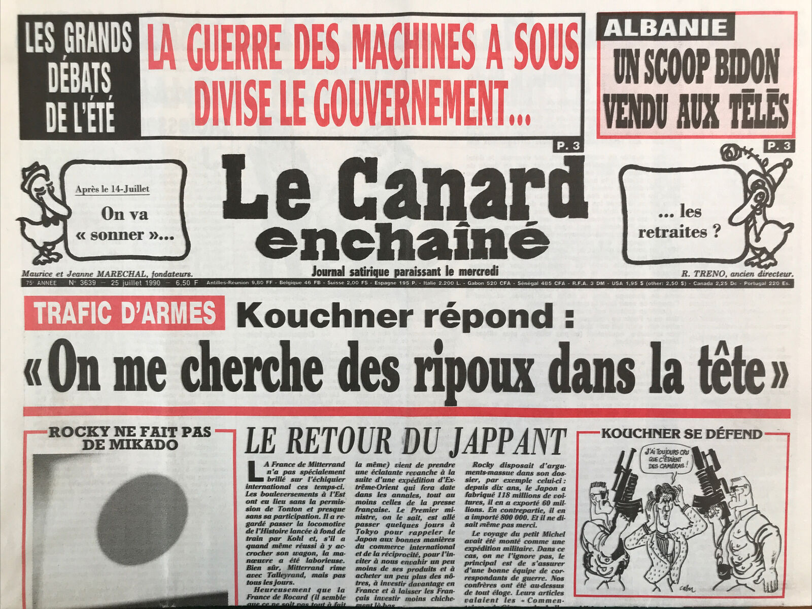 Couac ! | Acheter un Canard | Vente d'Anciens Journaux du Canard Enchaîné. Des Journaux Satiriques de Collection, Historiques & Authentiques de 1916 à 2004 ! | 3639