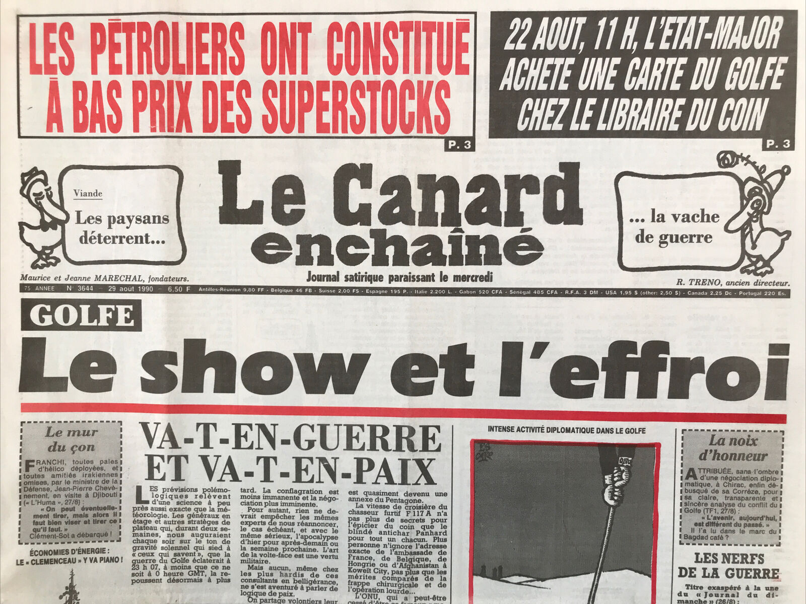 Couac ! | Acheter un Canard | Vente d'Anciens Journaux du Canard Enchaîné. Des Journaux Satiriques de Collection, Historiques & Authentiques de 1916 à 2004 ! | 3644