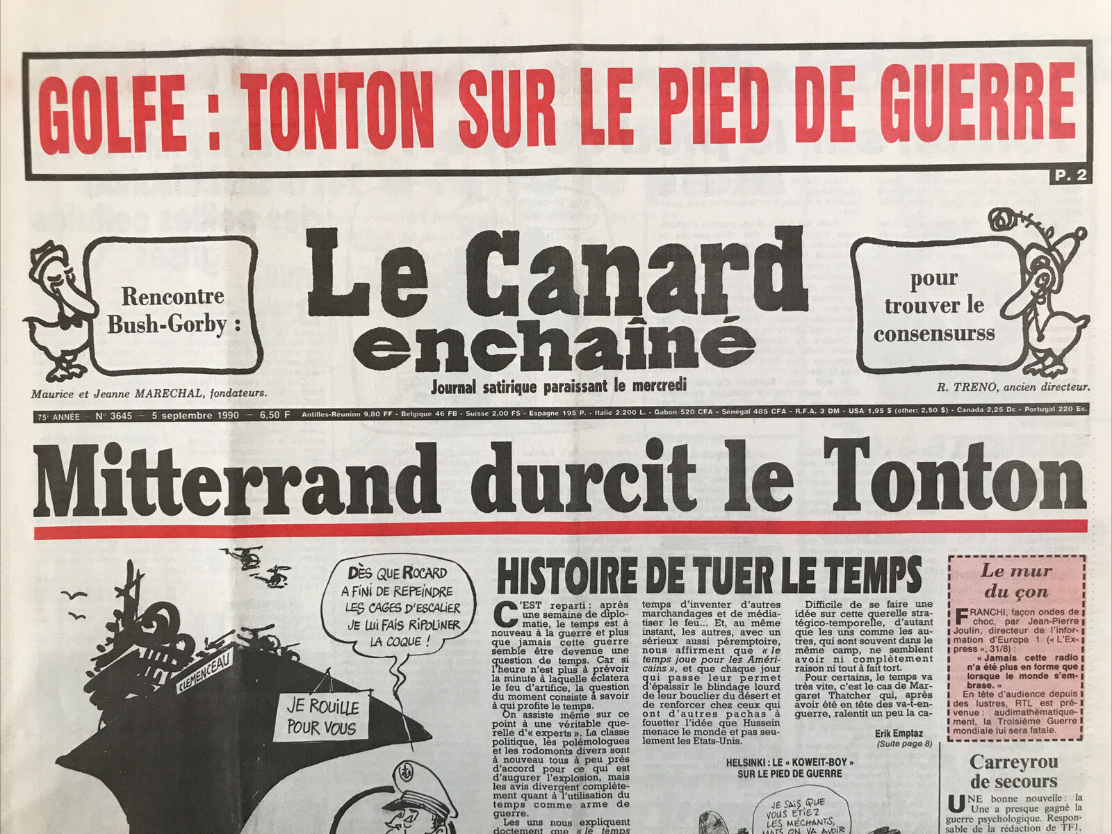 Couac ! | Acheter un Canard | Vente d'Anciens Journaux du Canard Enchaîné. Des Journaux Satiriques de Collection, Historiques & Authentiques de 1916 à 2004 ! | 3645