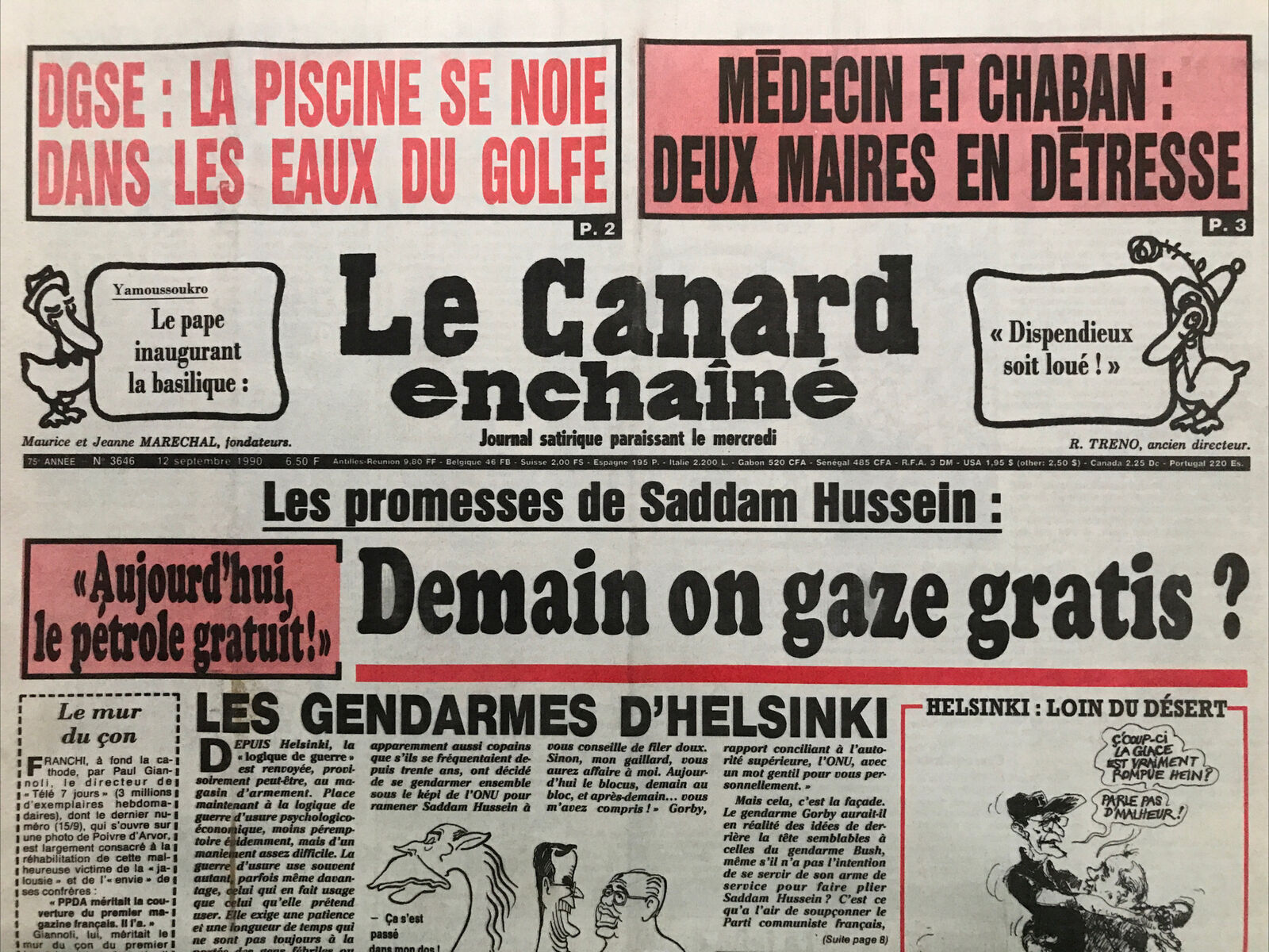 Couac ! | Acheter un Canard | Vente d'Anciens Journaux du Canard Enchaîné. Des Journaux Satiriques de Collection, Historiques & Authentiques de 1916 à 2004 ! | 3646