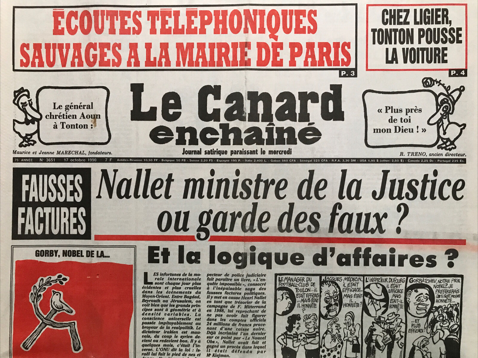 Couac ! | Acheter un Canard | Vente d'Anciens Journaux du Canard Enchaîné. Des Journaux Satiriques de Collection, Historiques & Authentiques de 1916 à 2004 ! | 3651