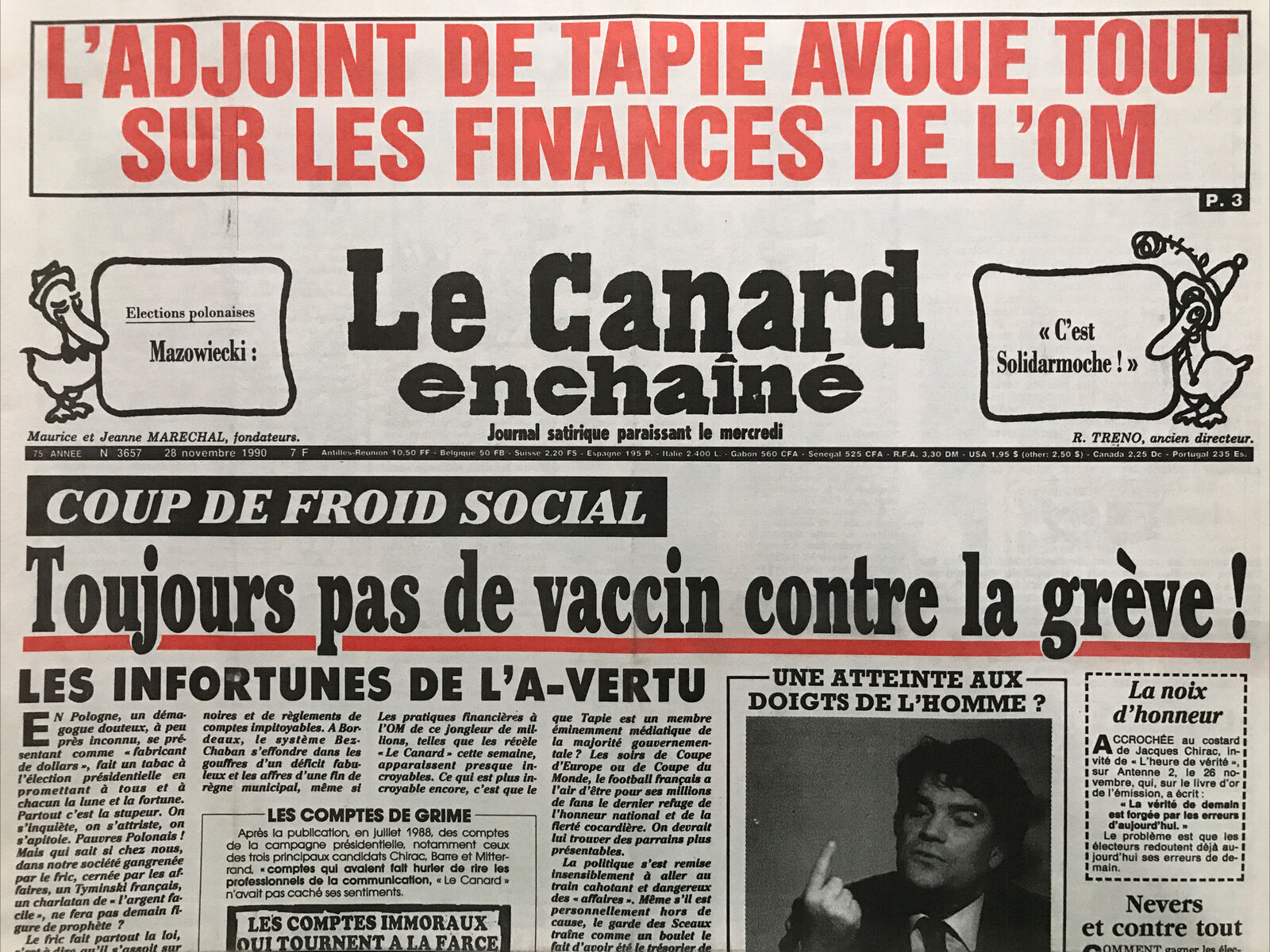 Couac ! | Acheter un Canard | Vente d'Anciens Journaux du Canard Enchaîné. Des Journaux Satiriques de Collection, Historiques & Authentiques de 1916 à 2004 ! | 3657