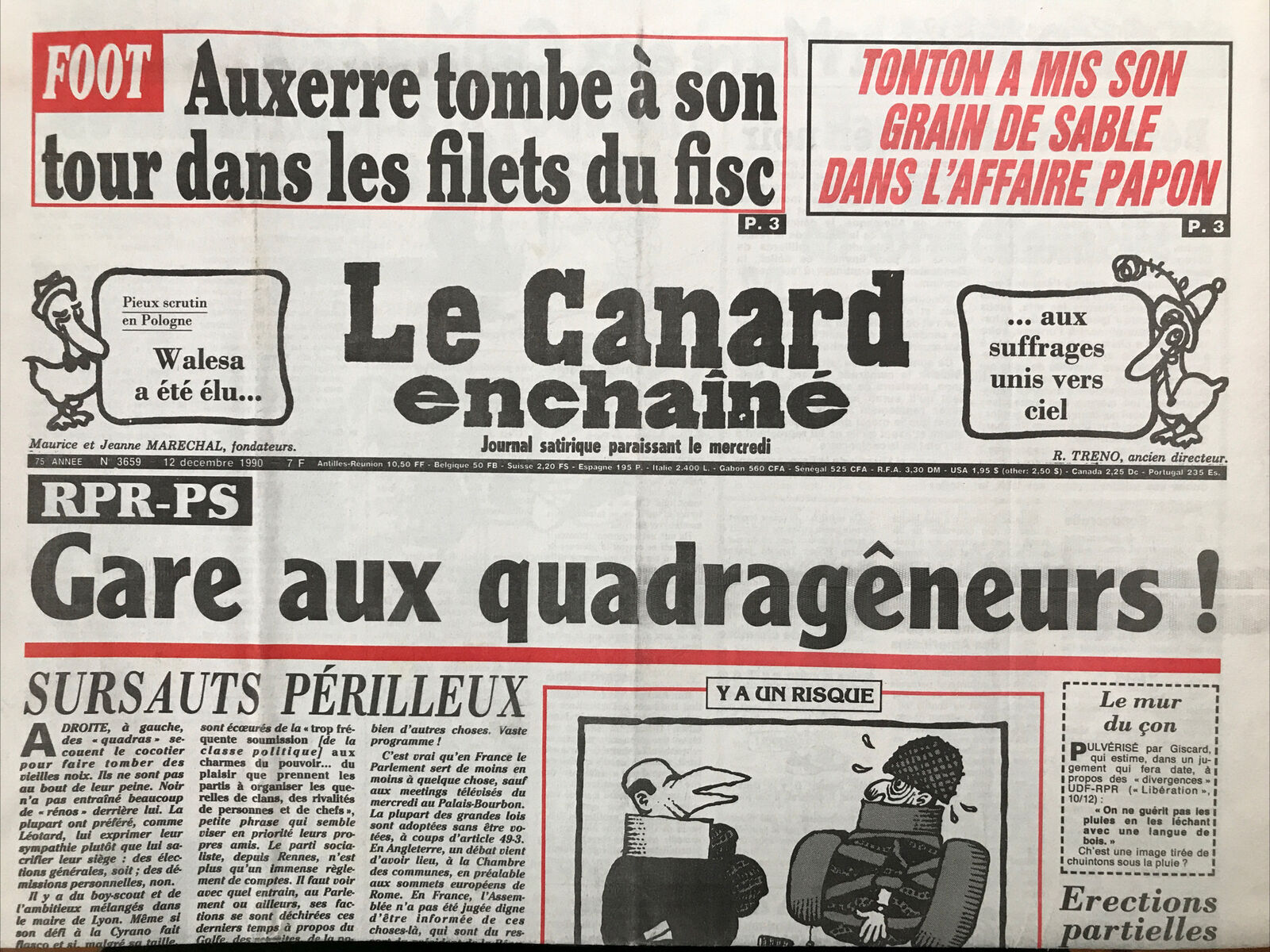 Couac ! | Acheter un Canard | Vente d'Anciens Journaux du Canard Enchaîné. Des Journaux Satiriques de Collection, Historiques & Authentiques de 1916 à 2004 ! | 3659