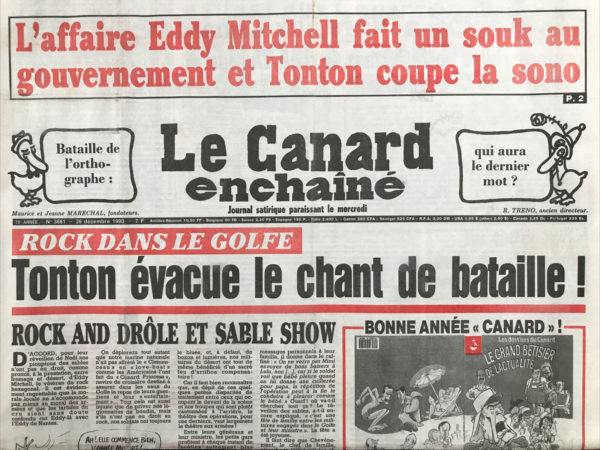 Couac ! | N° 3661 du Canard Enchaîné - 26 Décembre 1990 | Nos Exemplaires du Canard Enchaîné sont archivés dans de bonnes conditions de conservation (obscurité, hygrométrie maitrisée et faible température), ce qui s'avère indispensable pour des journaux anciens. | 3661