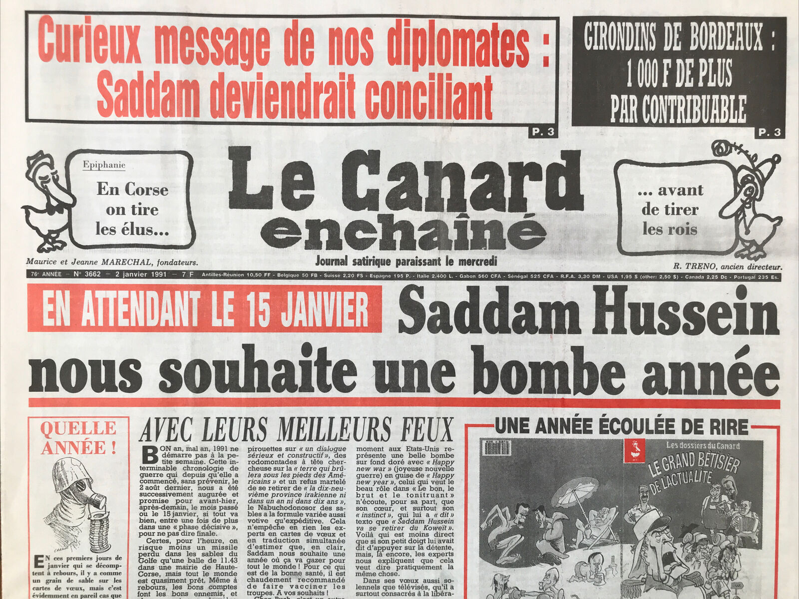 Couac ! | Acheter un Canard | Vente d'Anciens Journaux du Canard Enchaîné. Des Journaux Satiriques de Collection, Historiques & Authentiques de 1916 à 2004 ! | 3662