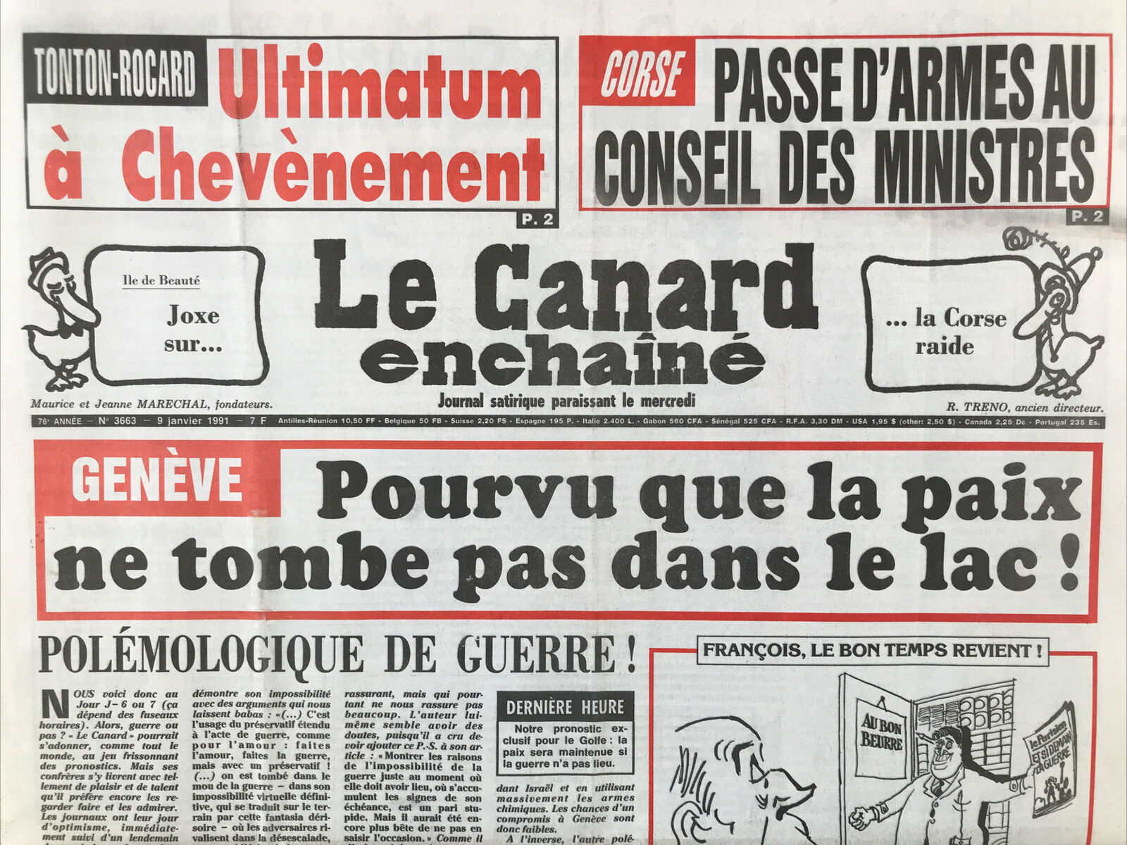 Couac ! | Acheter un Canard | Vente d'Anciens Journaux du Canard Enchaîné. Des Journaux Satiriques de Collection, Historiques & Authentiques de 1916 à 2004 ! | 3663