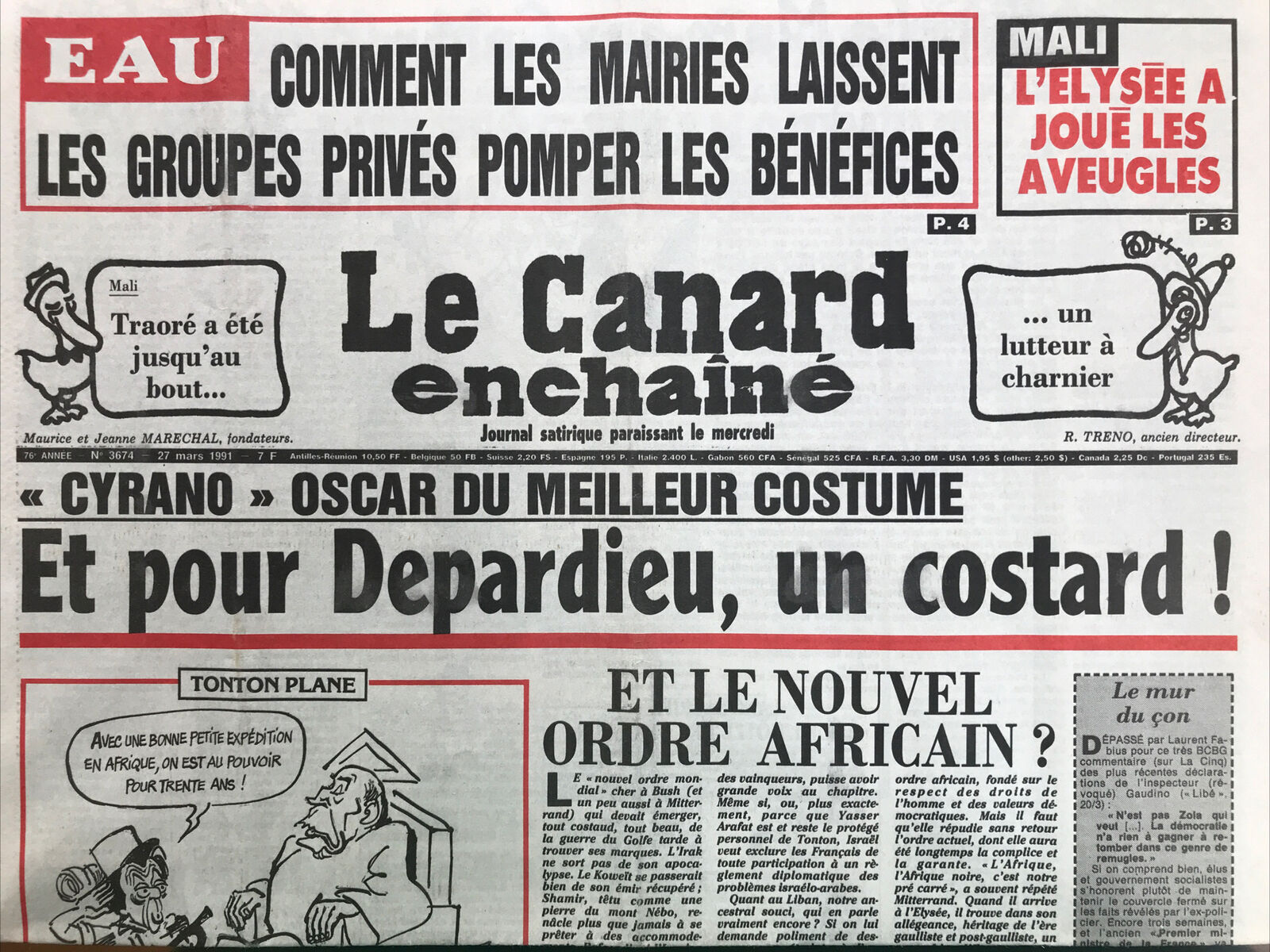 Couac ! | Acheter un Canard | Vente d'Anciens Journaux du Canard Enchaîné. Des Journaux Satiriques de Collection, Historiques & Authentiques de 1916 à 2004 ! | 3674