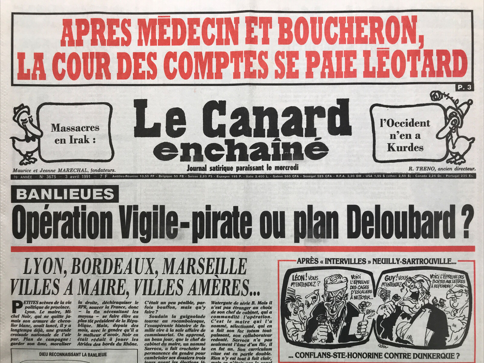 Couac ! | Acheter un Canard | Vente d'Anciens Journaux du Canard Enchaîné. Des Journaux Satiriques de Collection, Historiques & Authentiques de 1916 à 2004 ! | 3675